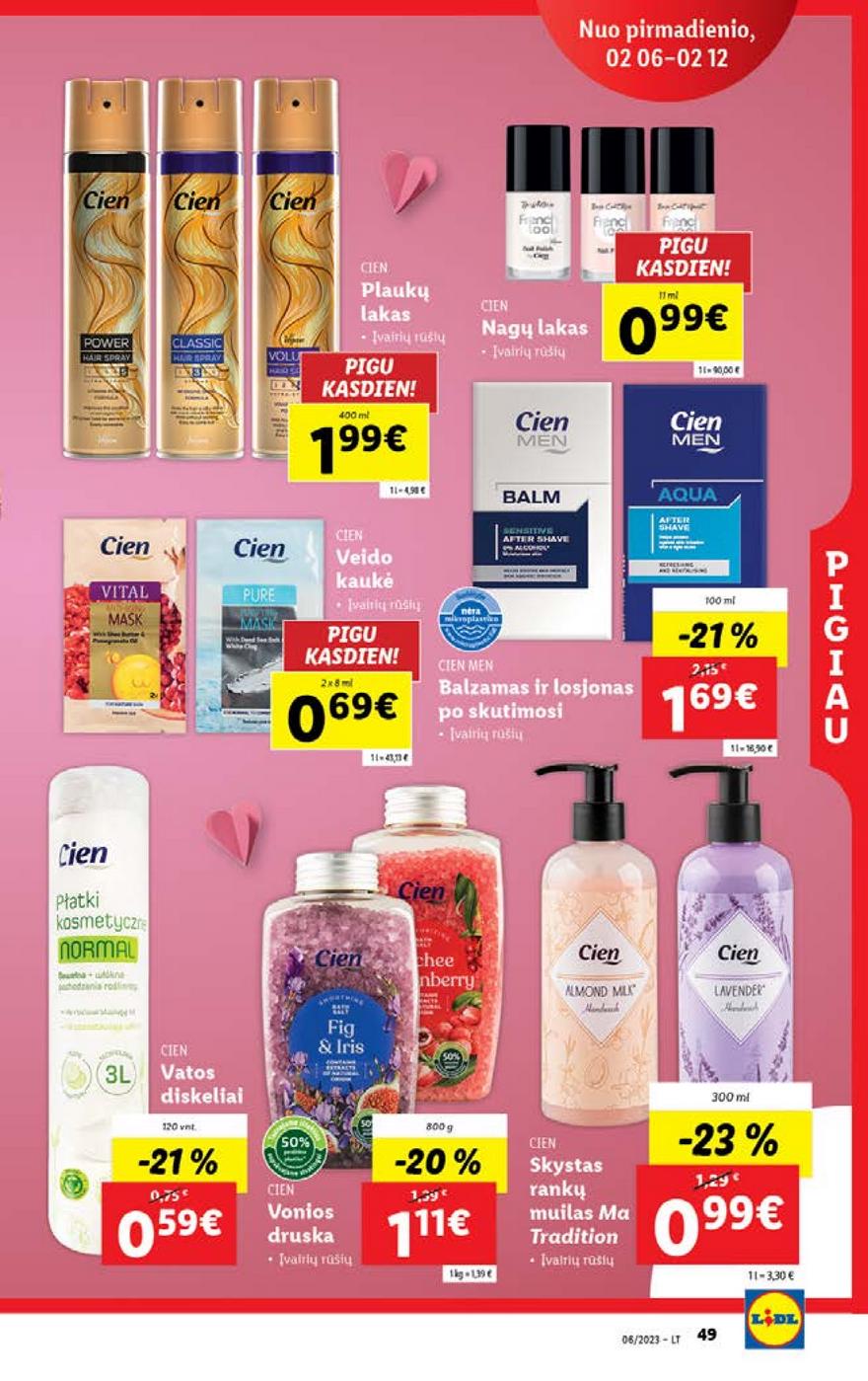 Lidl pasiūlymai akcijos nuo 
  2023-02-06 iki 
  2023-02-12 | Leidinukas.lt puslapis 47