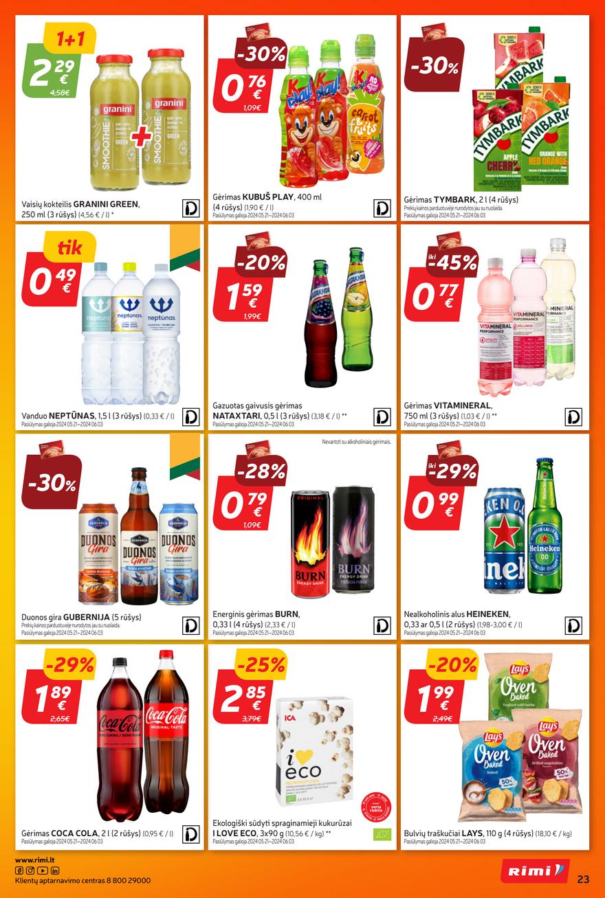 Rimi savaitinis leidinys akcijos nuo 
  2024-05-28 iki 
  2024-06-03 | Leidinukas.lt puslapis 23