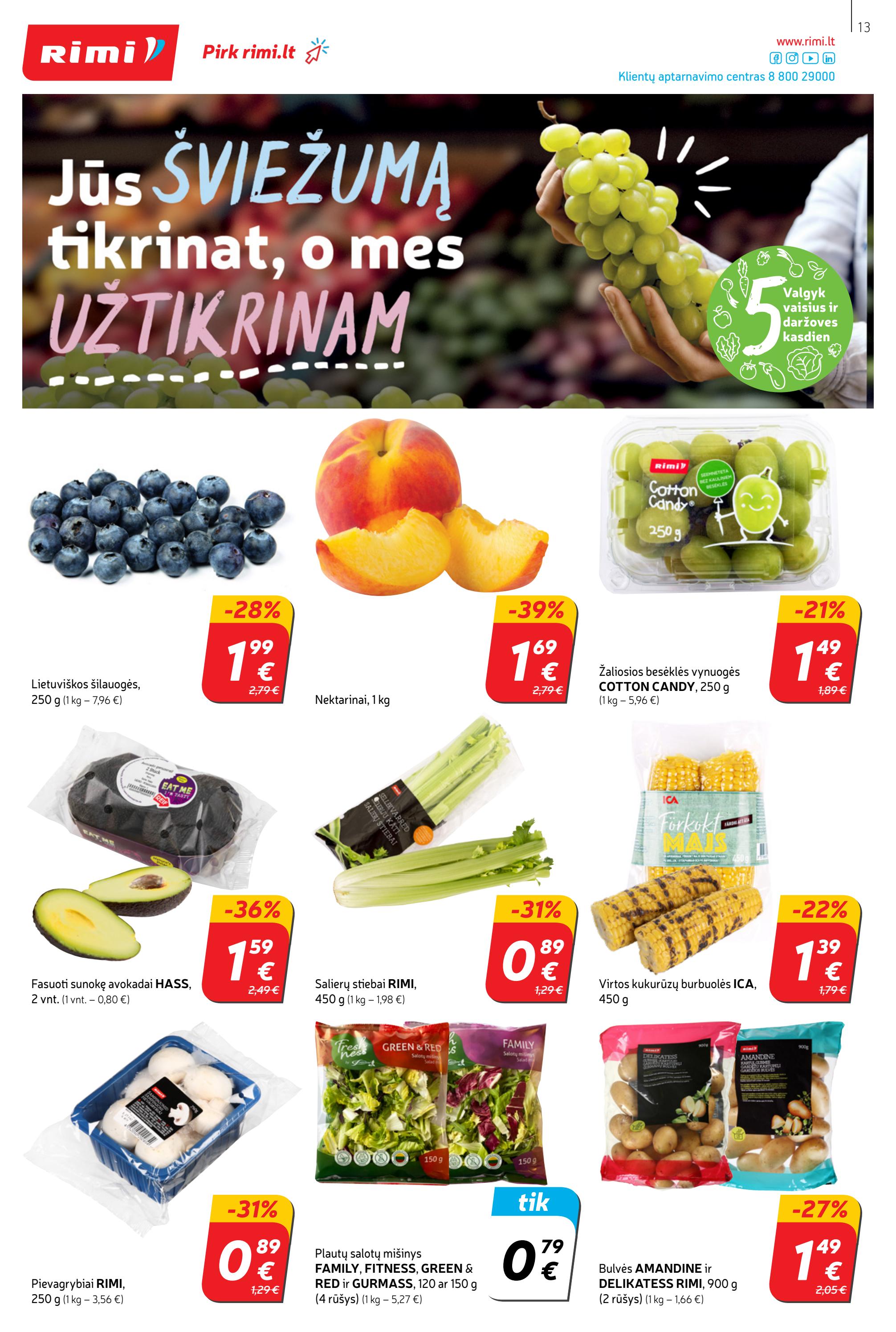 Rimi savaitinis leidinys akcijos nuo 
  2022-09-06 iki 
  2022-09-12 | Leidinukas.lt puslapis 13