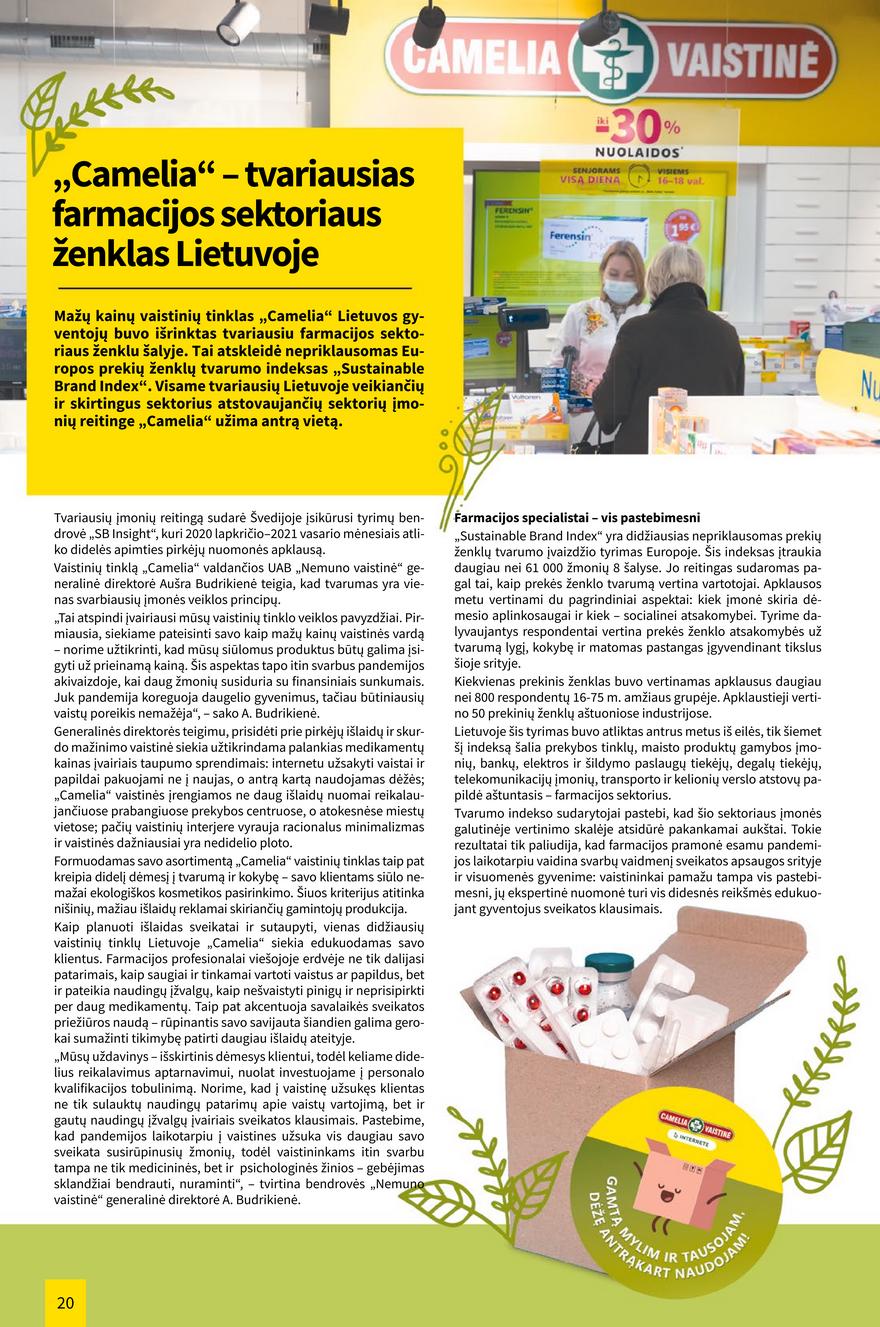 Camelia gegužės leidinys akcijos nuo 
  2021-05-01 iki 
  2021-05-31 | Leidinukas.lt puslapis 20