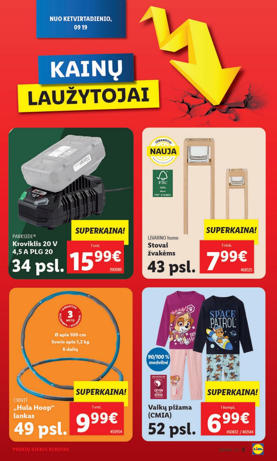 Lidl ne maisto leidinys akcijos nuo 
  2024-09-16 iki 
  2024-09-22 | Leidinukas.lt puslapis 5