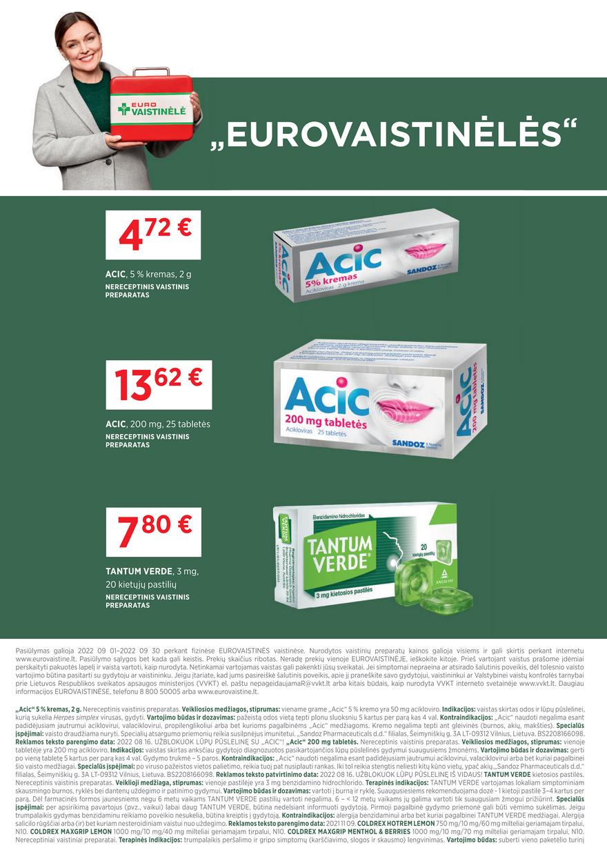 Euro vaistinė leidinys akcijos nuo 
  2022-09-01 iki 
  2022-09-30 | Leidinukas.lt puslapis 6