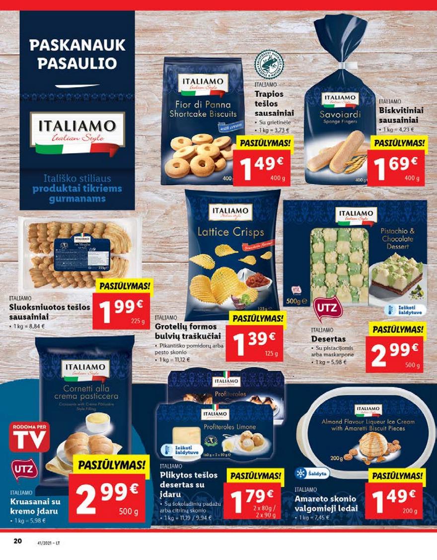 Lidl maisto prekių pasiūlymai akcijos nuo 
  2021-10-11 iki 
  2021-10-17 | Leidinukas.lt puslapis 20