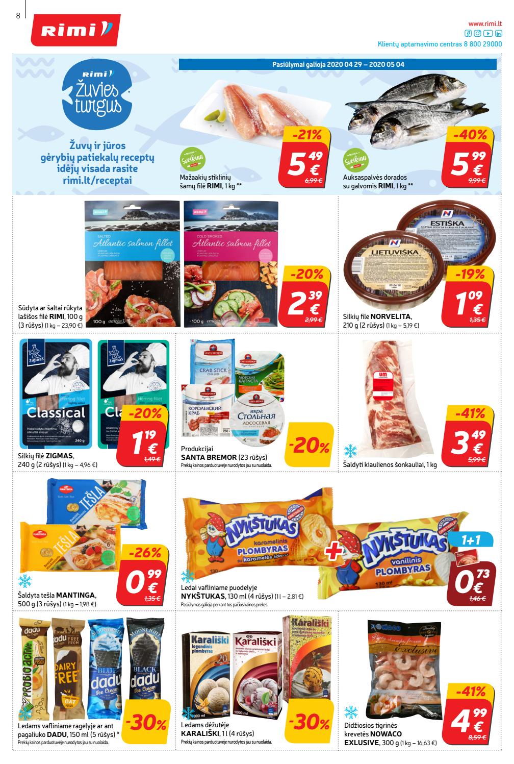 Rimi savaitinis leidinys akcijos nuo 
  2020-04-28 iki 
  2020-05-04 | Leidinukas.lt puslapis 8
