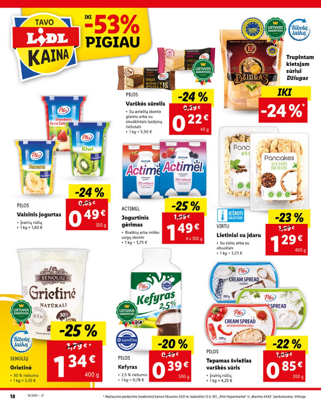 Lidl maisto prekių pasiūlymai akcijos nuo 
  2021-04-19 iki 
  2021-04-25 | Leidinukas.lt puslapis 18