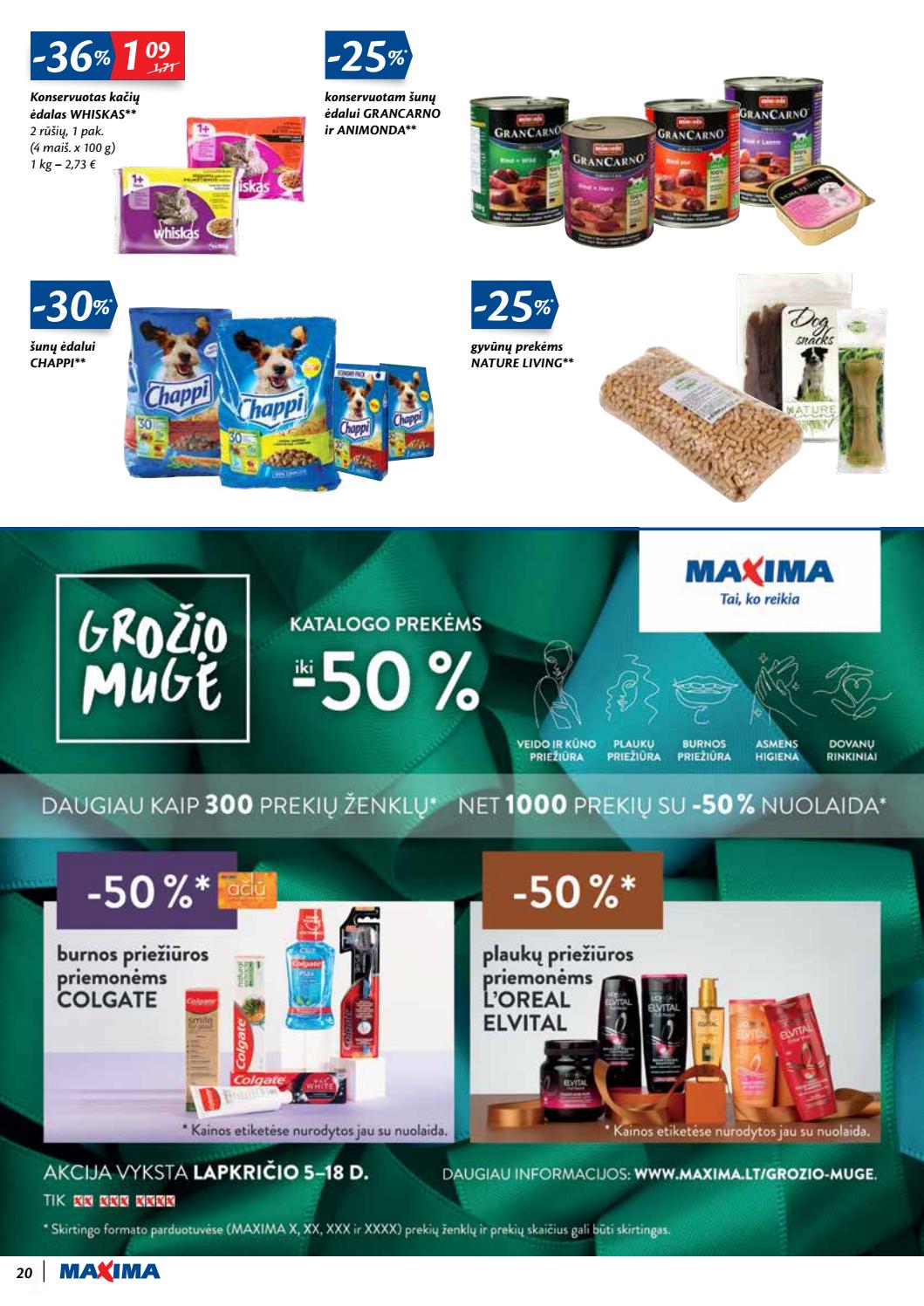 Maxima kaininis leidinys akcijos nuo 
  2020-11-03 iki 
  2020-11-09 | Leidinukas.lt puslapis 20