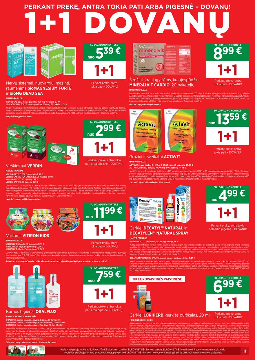 Euro vaistinė leidinys akcijos nuo 
  2021-09-01 iki 
  2021-09-30 | Leidinukas.lt puslapis 11