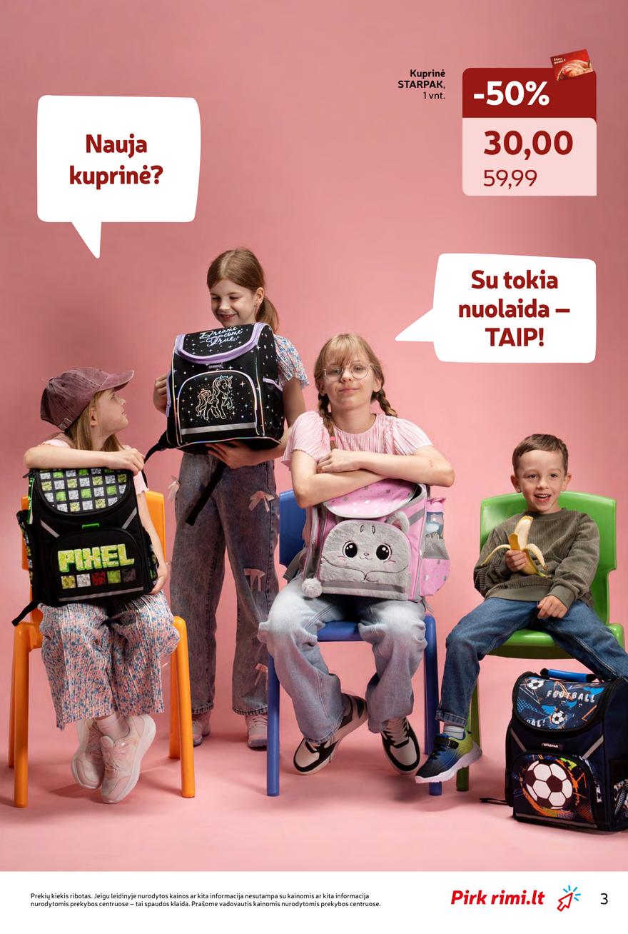 Rimi mokyklinis nuolaidų leidinys akcijos nuo 
  2026-07-28 iki 
  2026-09-07 | Leidinukas.lt puslapis 3