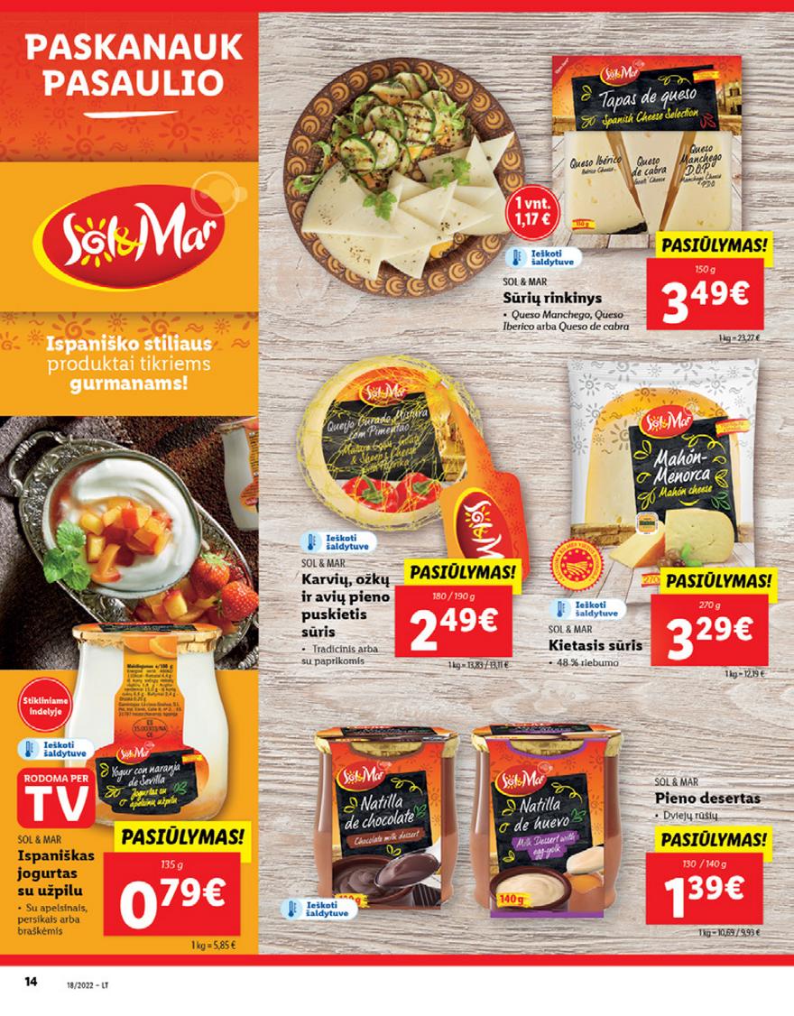 Lidl maisto prekių pasiūlymai akcijos nuo 
  2022-05-02 iki 
  2022-05-08 | Leidinukas.lt puslapis 14
