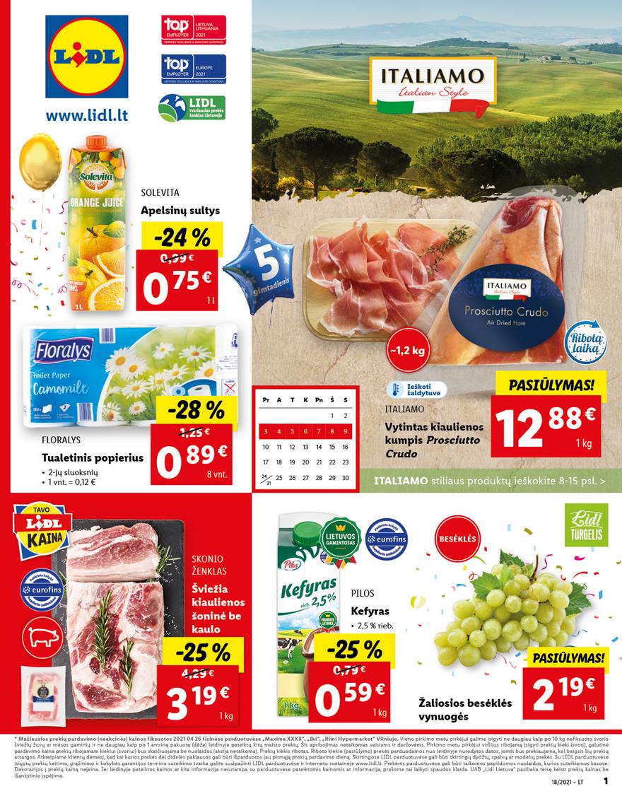Lidl maisto prekių pasiūlymai akcijos nuo 
  2021-05-03 iki 
  2021-05-09 | Leidinukas.lt puslapis 1
