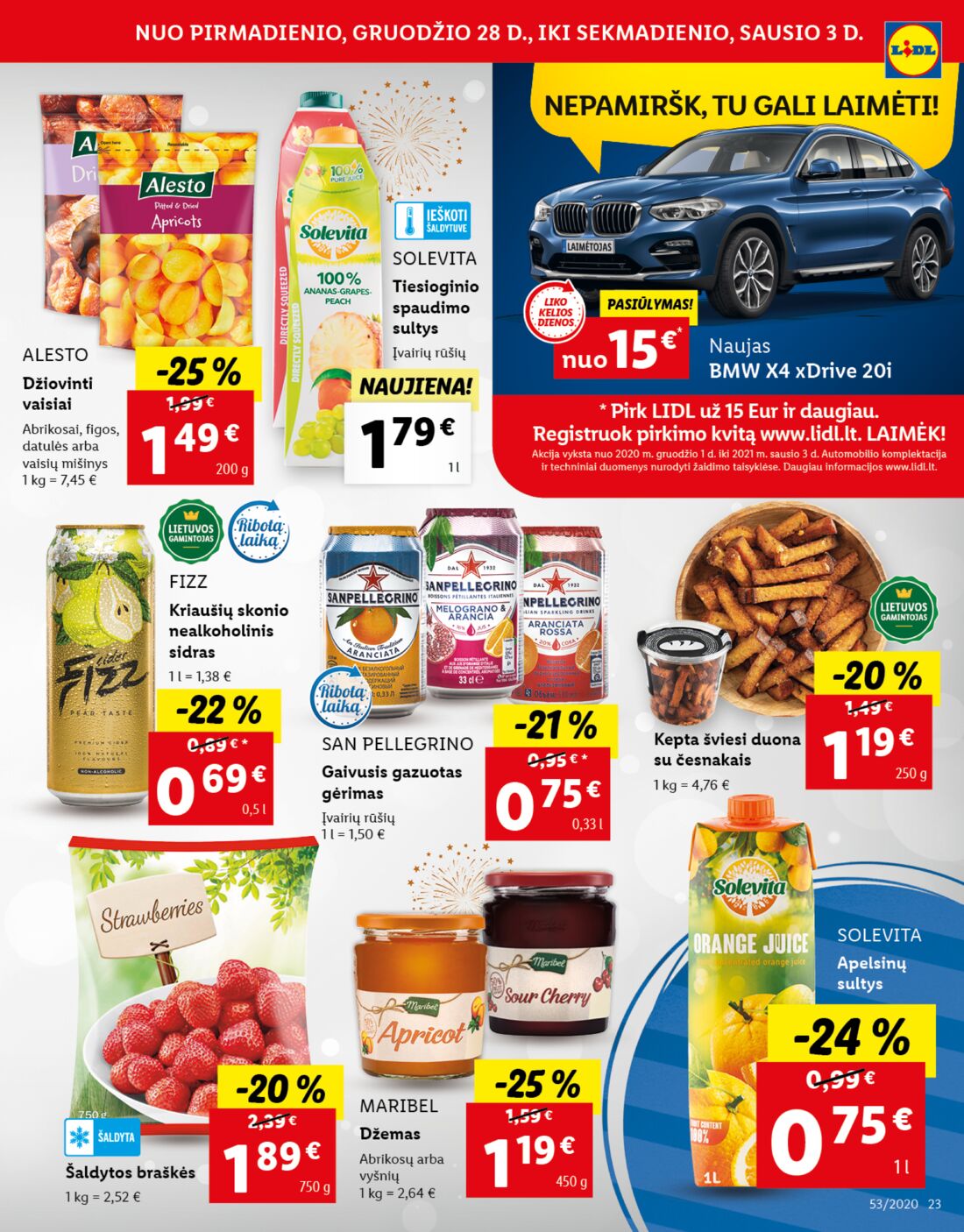 Lidl savaitinis leidinys akcijos nuo 
  2020-12-28 iki 
  2021-01-03 | Leidinukas.lt puslapis 23