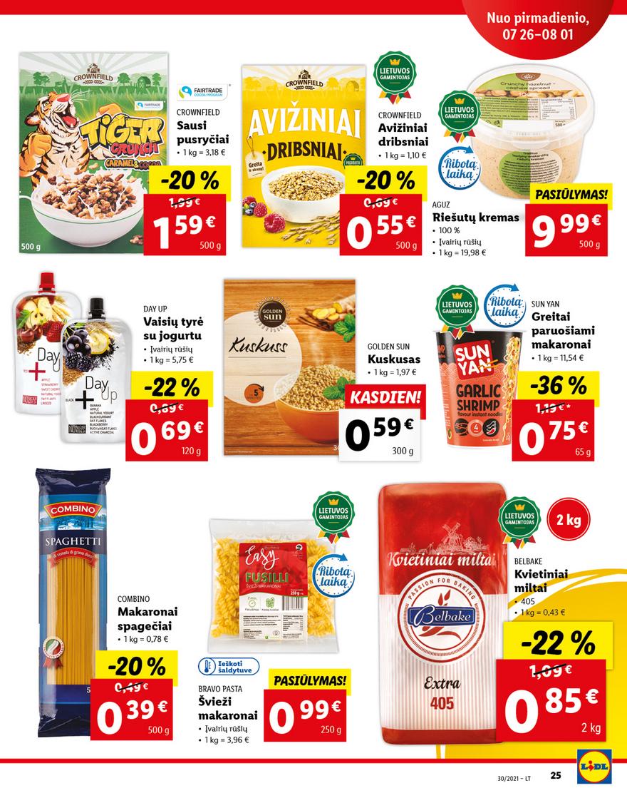 Lidl maisto prekių pasiūlymai akcijos nuo 
  2021-07-26 iki 
  2021-08-01 | Leidinukas.lt puslapis 25