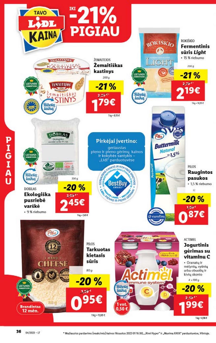 Lidl pasiūlymai akcijos nuo 
  2023-01-23 iki 
  2023-01-29 | Leidinukas.lt puslapis 36