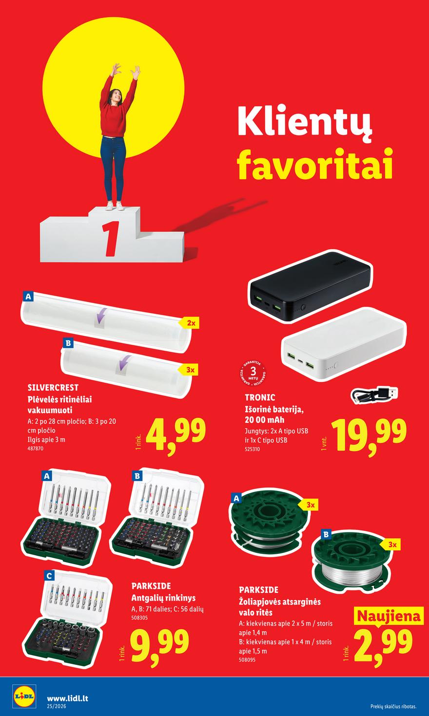 Lidl leidinys akcijos nuo 
  2026-06-15 iki 
  2026-06-21 | Leidinukas.lt puslapis 16