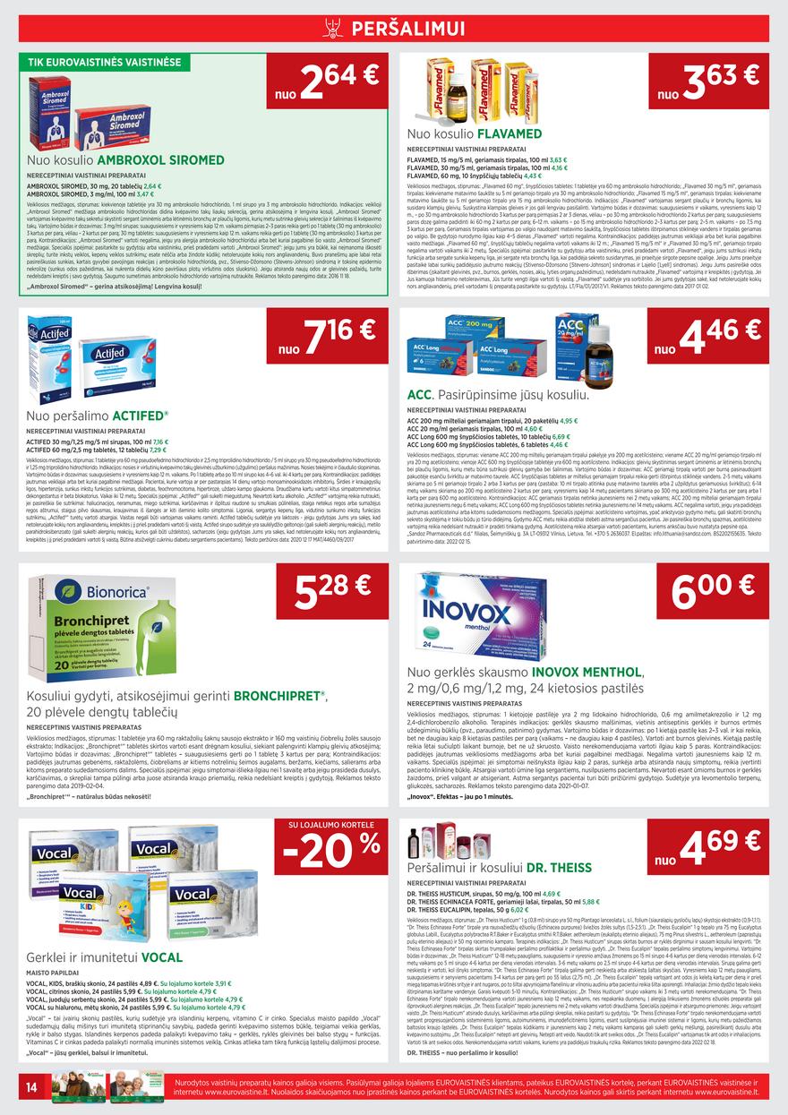 Euro vaistinė leidinys akcijos nuo 
  2022-03-01 iki 
  2022-03-31 | Leidinukas.lt puslapis 14