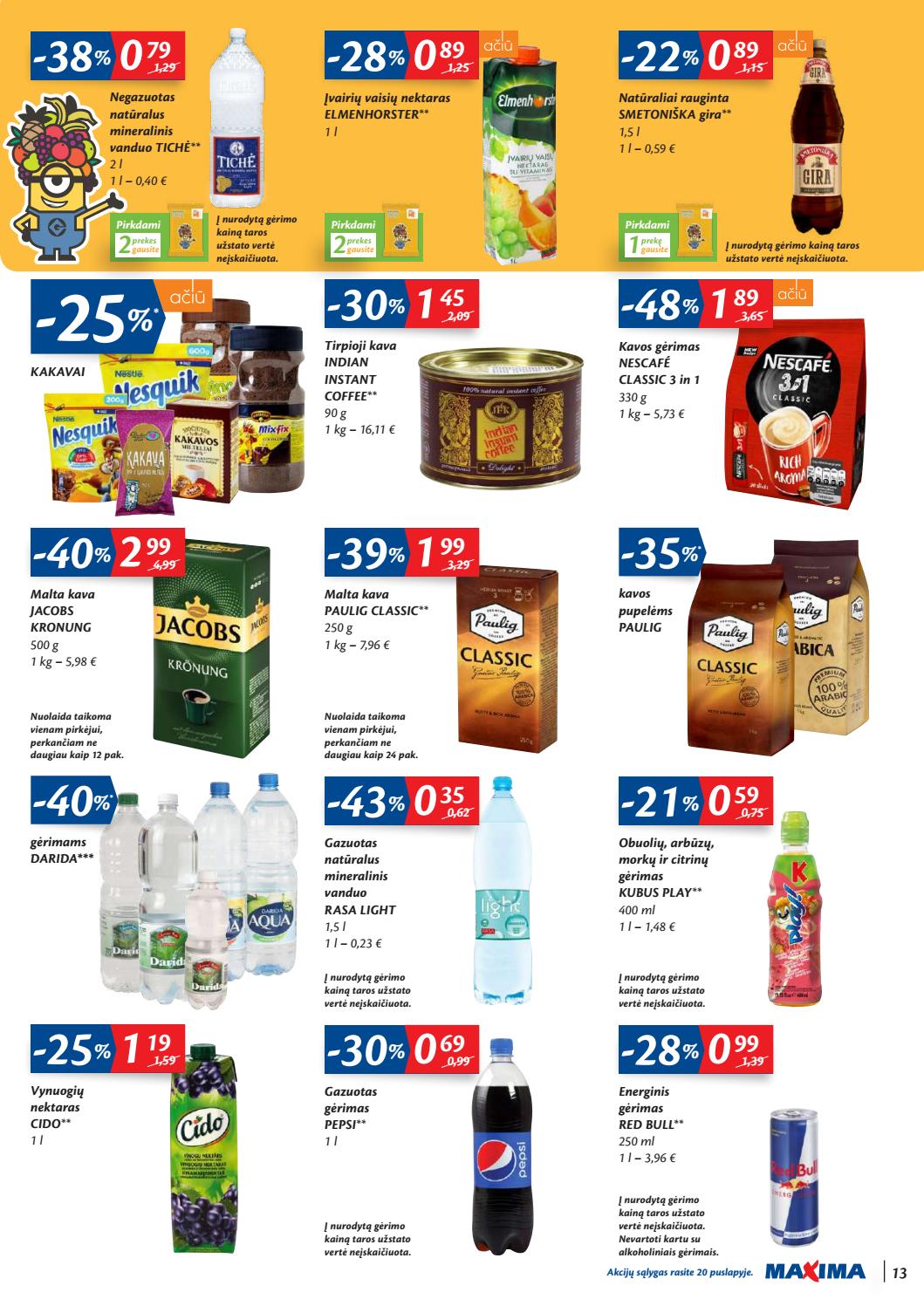 Maxima kaininis leidinys akcijos nuo 
  2019-10-15 iki 
  2019-10-21 | Leidinukas.lt puslapis 13