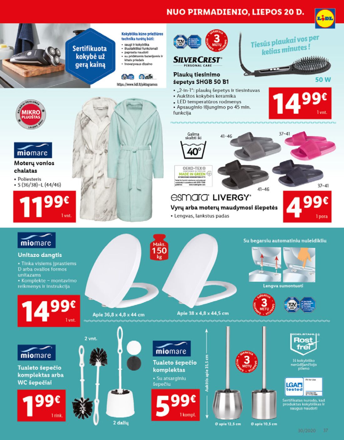 Lidl savaitinis leidinys akcijos nuo 
  2020-07-20 iki 
  2020-07-26 | Leidinukas.lt puslapis 37