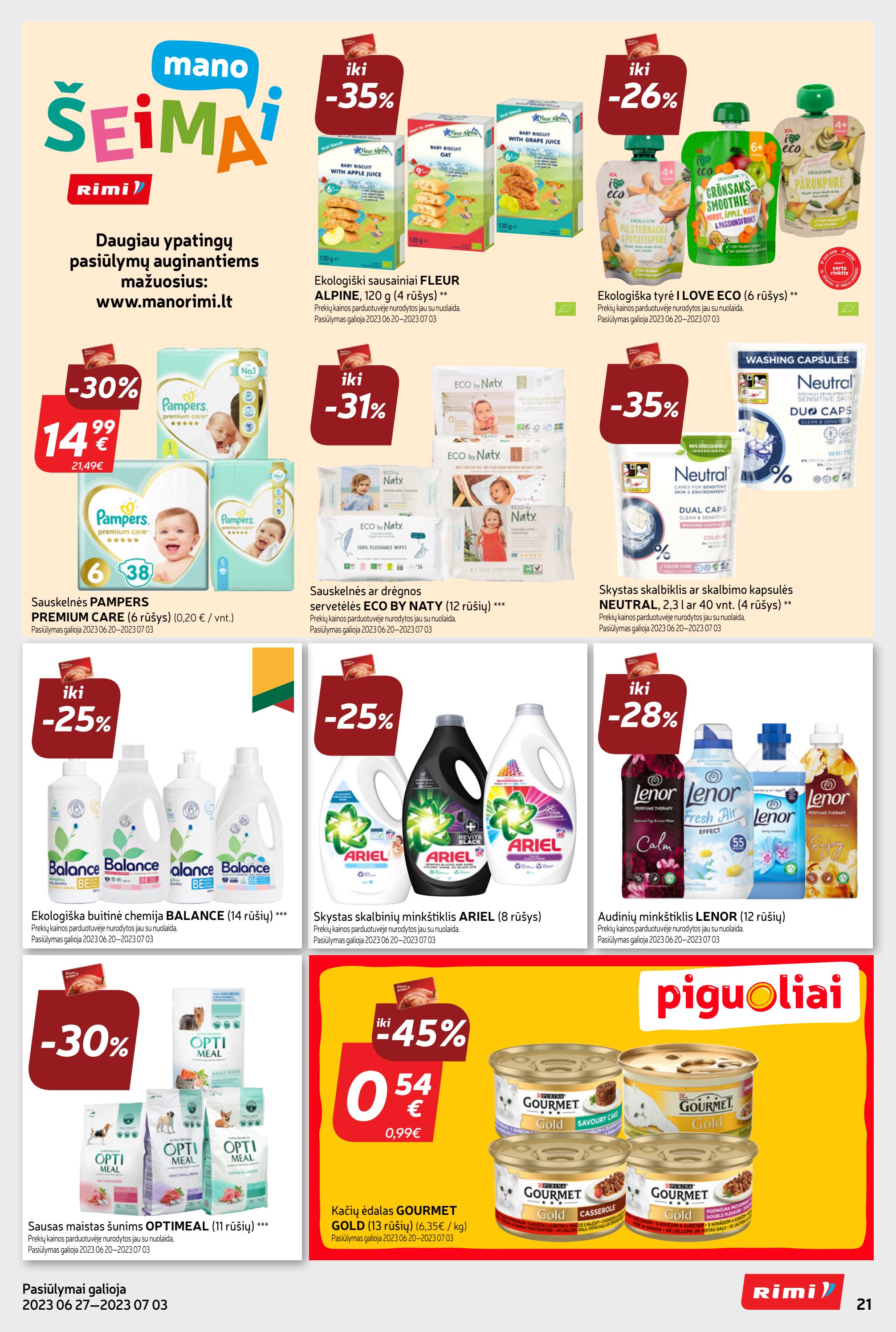 Rimi savaitinis leidinys akcijos nuo 
  2023-06-27 iki 
  2023-07-03 | Leidinukas.lt puslapis 21