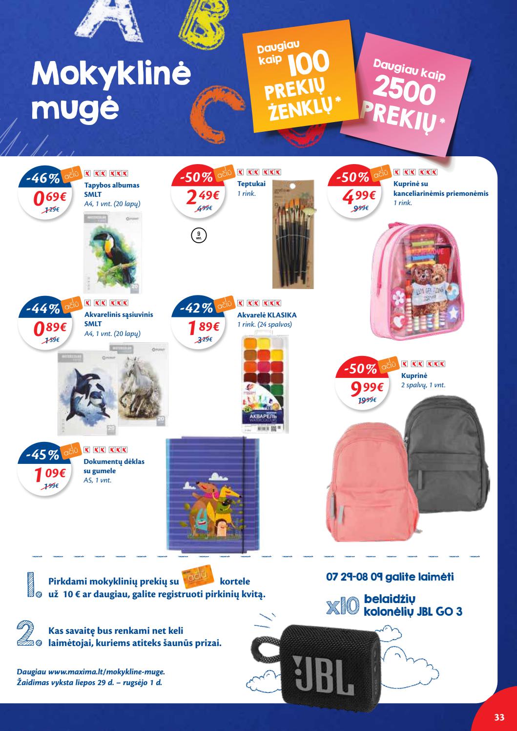 Maxima kaininis leidinys akcijos nuo 
  2021-07-27 iki 
  2021-08-02 | Leidinukas.lt puslapis 33