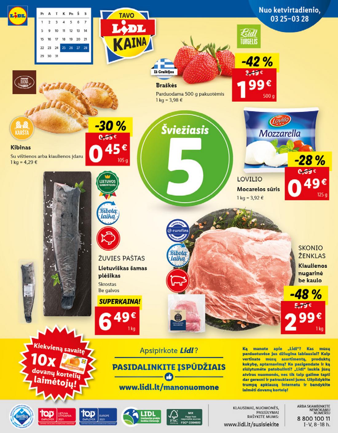 Lidl maisto prekių pasiūlymai akcijos nuo 
  2021-03-22 iki 
  2021-03-28 | Leidinukas.lt puslapis 40