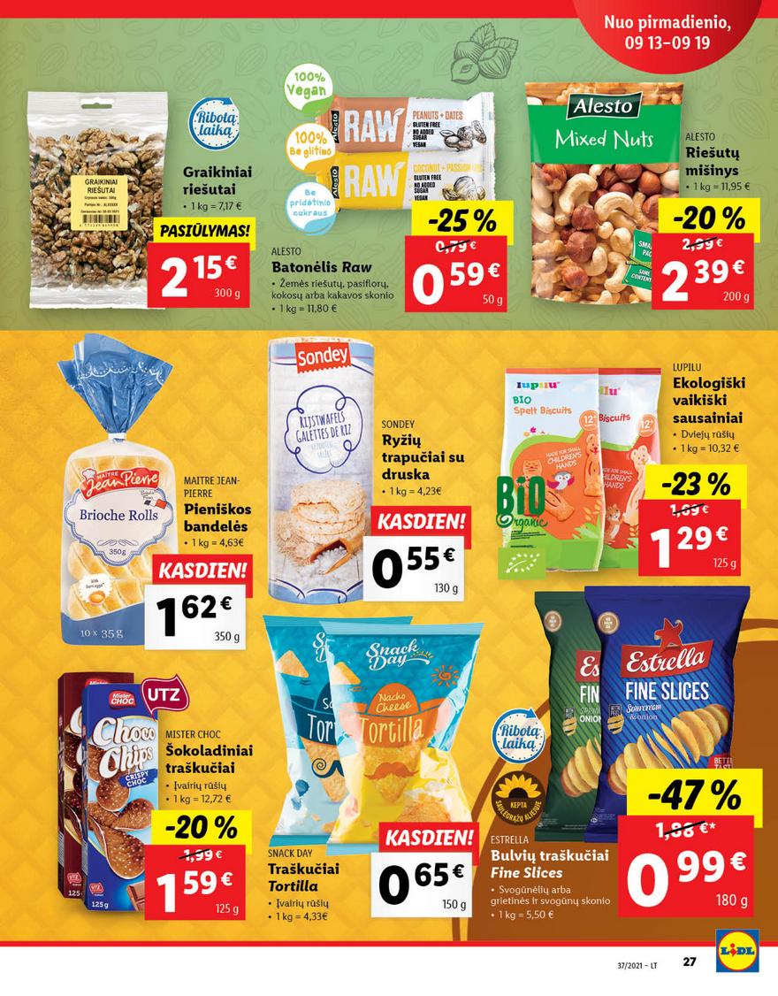 Lidl maisto prekių pasiūlymai akcijos nuo 
  2021-09-13 iki 
  2021-09-19 | Leidinukas.lt puslapis 27