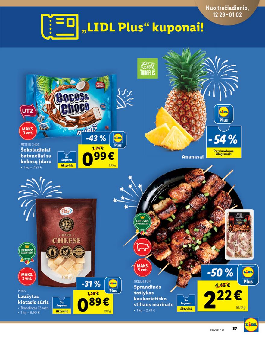Lidl maisto prekių pasiūlymai akcijos nuo 
  2021-12-27 iki 
  2022-01-02 | Leidinukas.lt puslapis 37
