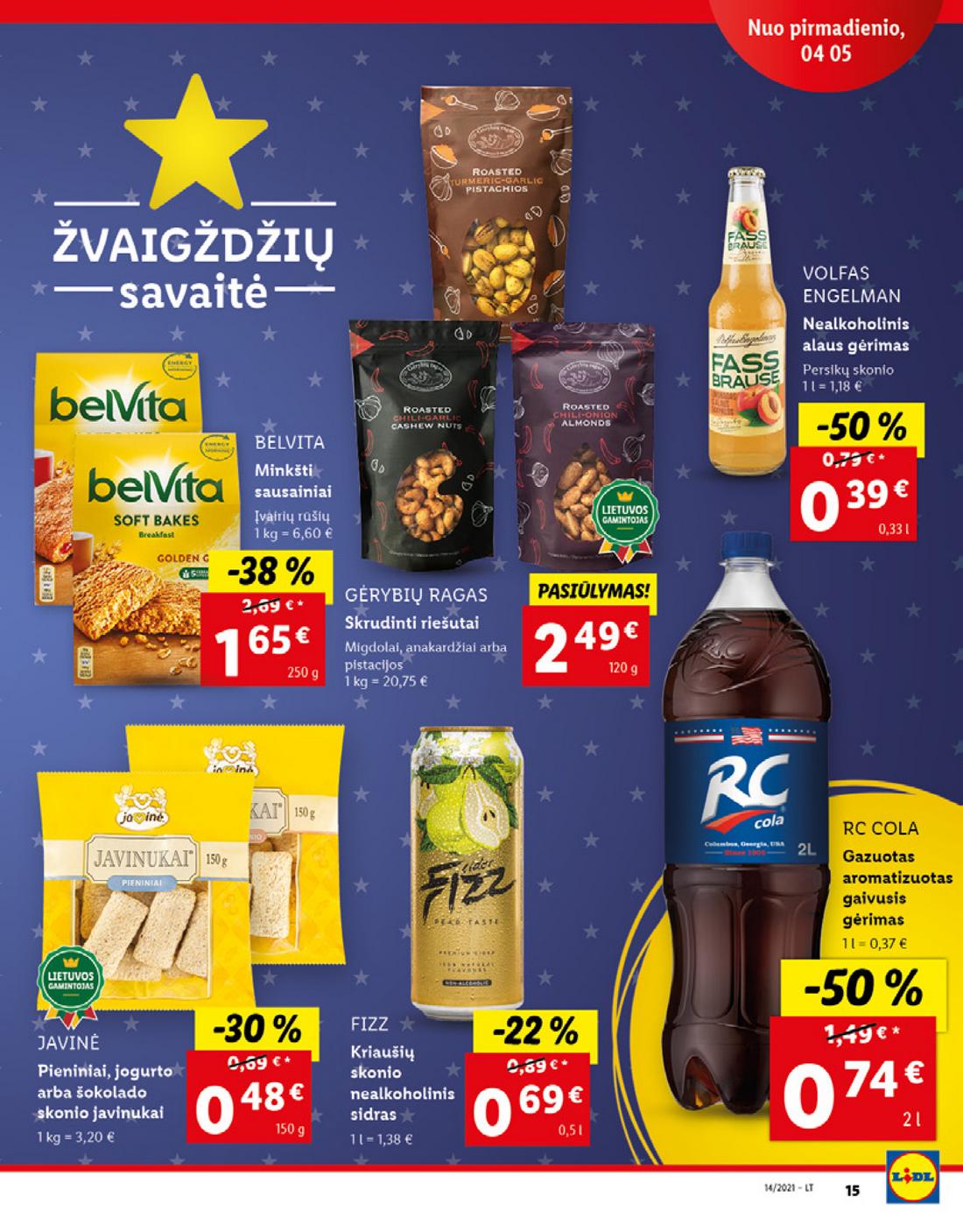 Lidl maisto prekių pasiūlymai akcijos nuo 
  2021-04-05 iki 
  2021-04-11 | Leidinukas.lt puslapis 15
