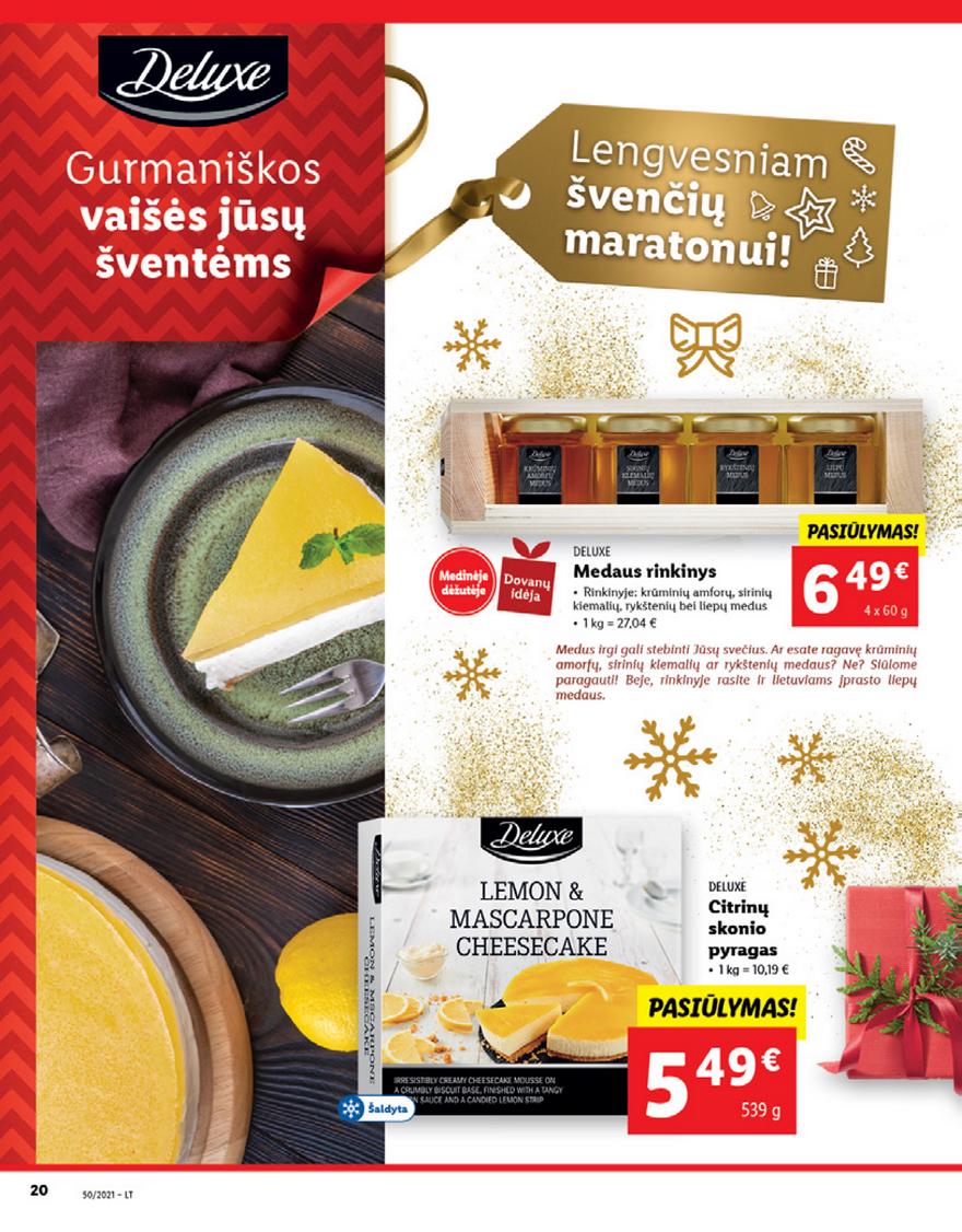 Lidl maisto prekių pasiūlymai akcijos nuo 
  2021-12-13 iki 
  2021-12-19 | Leidinukas.lt puslapis 20