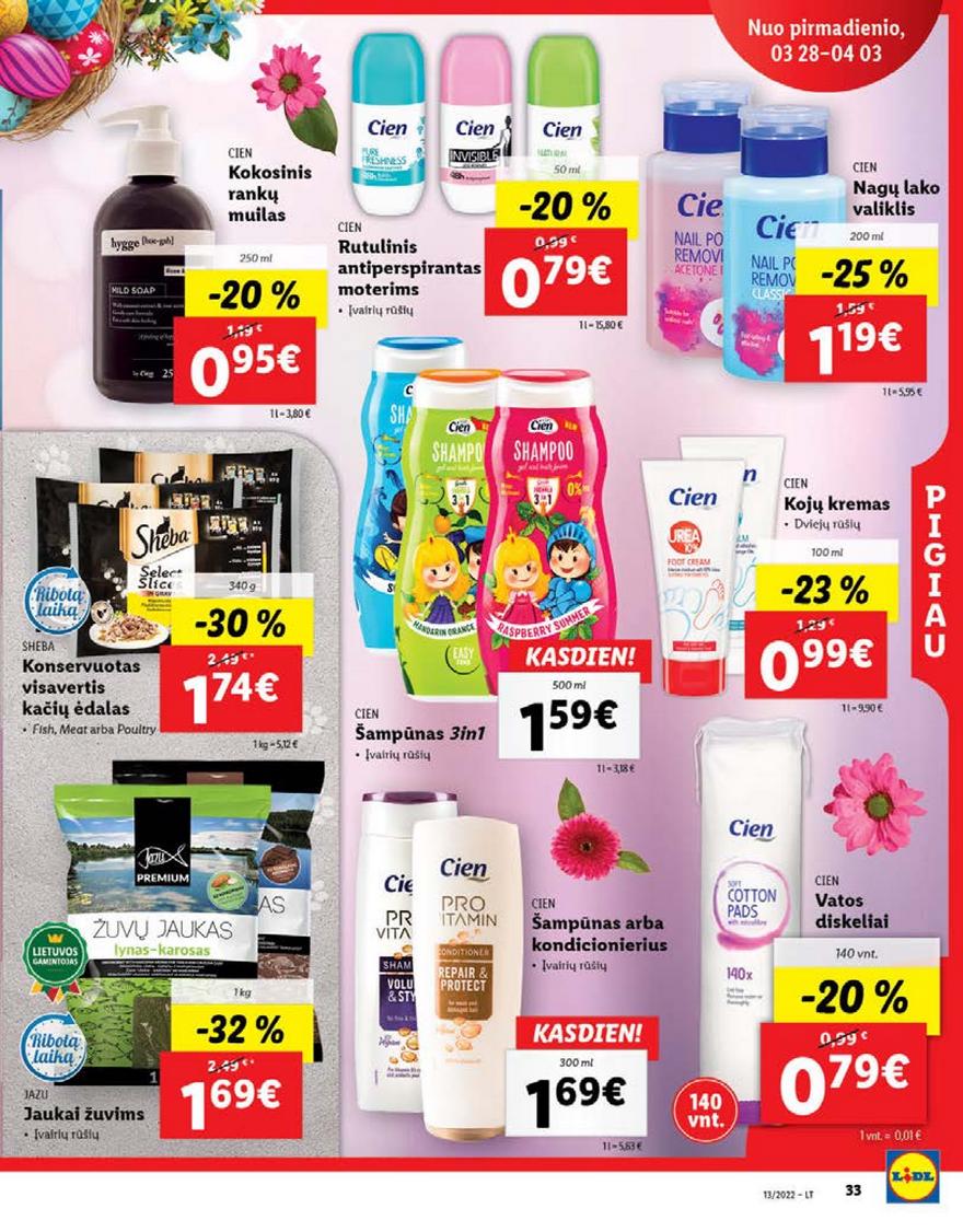 Lidl maisto prekių pasiūlymai akcijos nuo 
  2022-03-28 iki 
  2022-04-03 | Leidinukas.lt puslapis 33