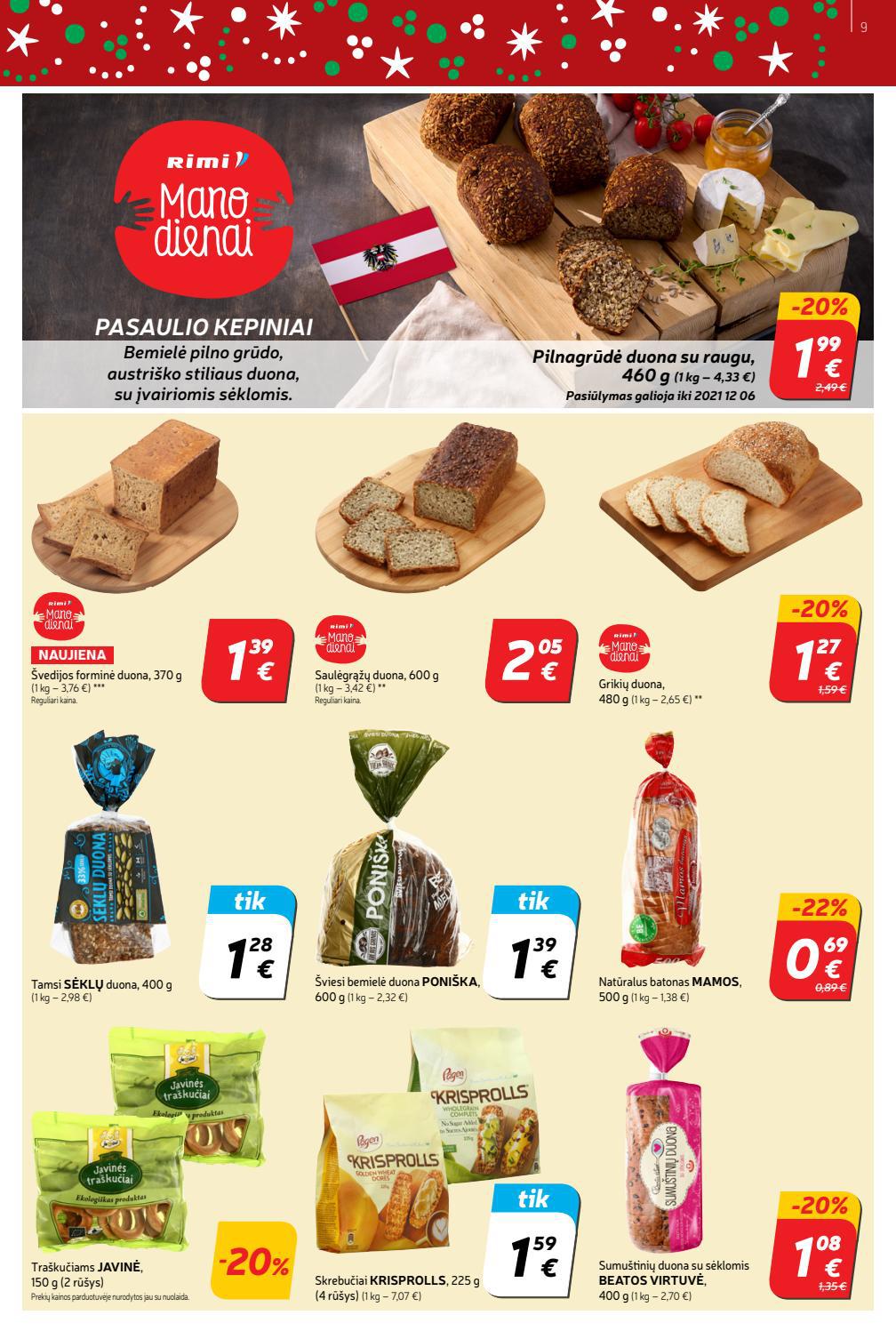 Rimi savaitinis leidinys akcijos nuo 
  2021-11-30 iki 
  2021-12-06 | Leidinukas.lt puslapis 9