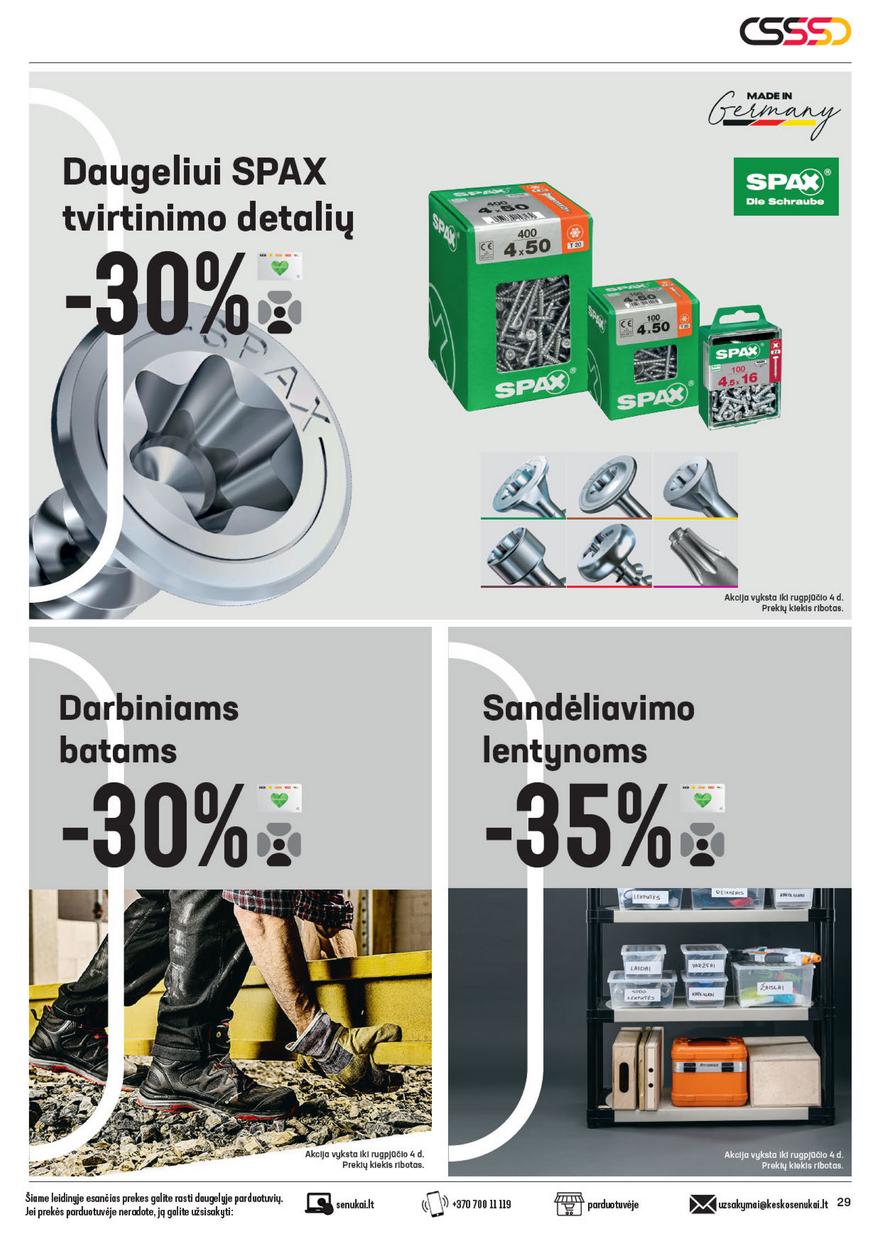 Senukai leidinys akcijos nuo 
  2021-07-14 iki 
  2021-08-03 | Leidinukas.lt puslapis 29