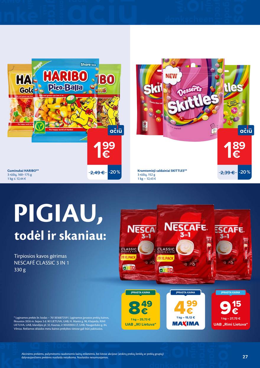 Maxima leidinys akcijos nuo 
  2026-07-14 iki 
  2026-07-20 | Leidinukas.lt puslapis 27
