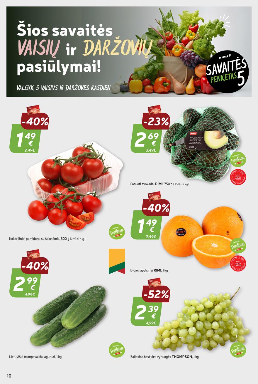 Rimi savaitinis leidinys akcijos nuo 
  2024-04-16 iki 
  2024-04-22 | Leidinukas.lt puslapis 10