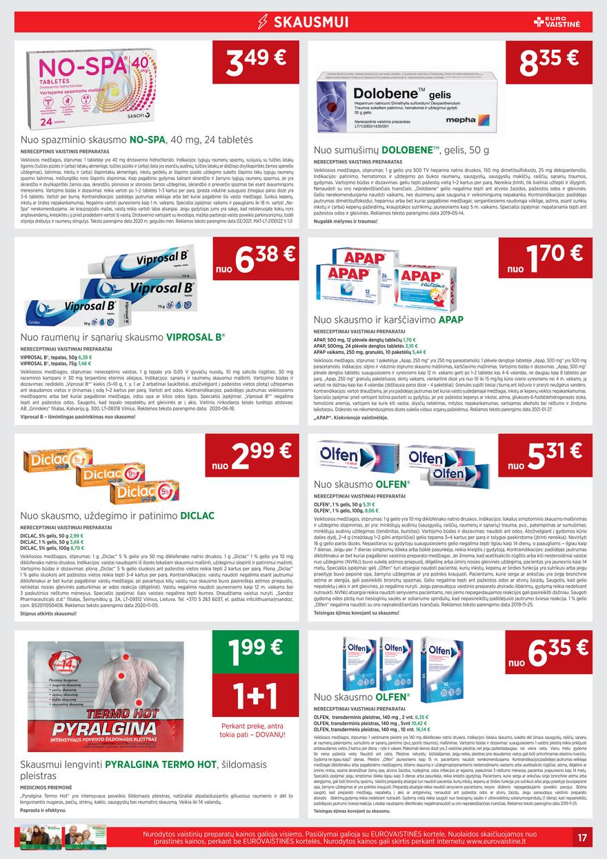 Euro vaistinė leidinys akcijos nuo 
  2021-05-01 iki 
  2021-05-31 | Leidinukas.lt puslapis 17