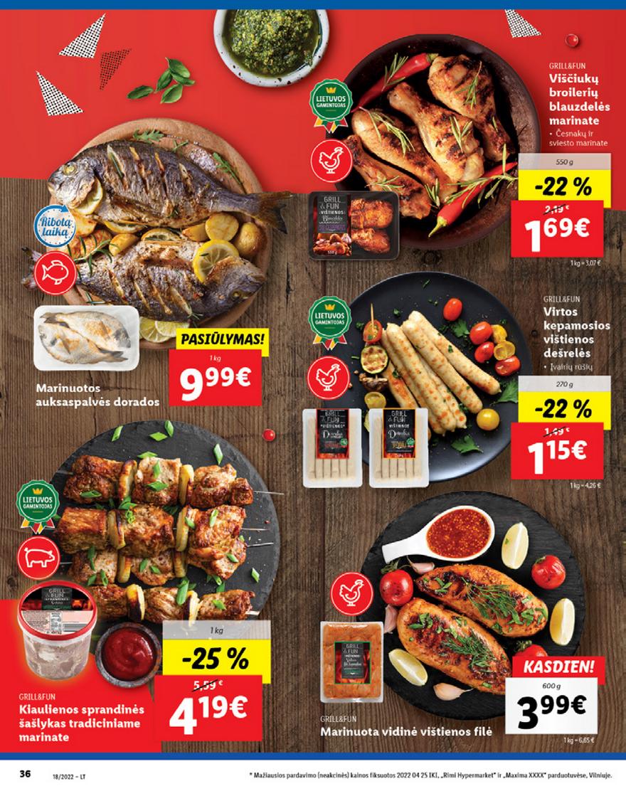 Lidl maisto prekių pasiūlymai akcijos nuo 
  2022-05-02 iki 
  2022-05-08 | Leidinukas.lt puslapis 36