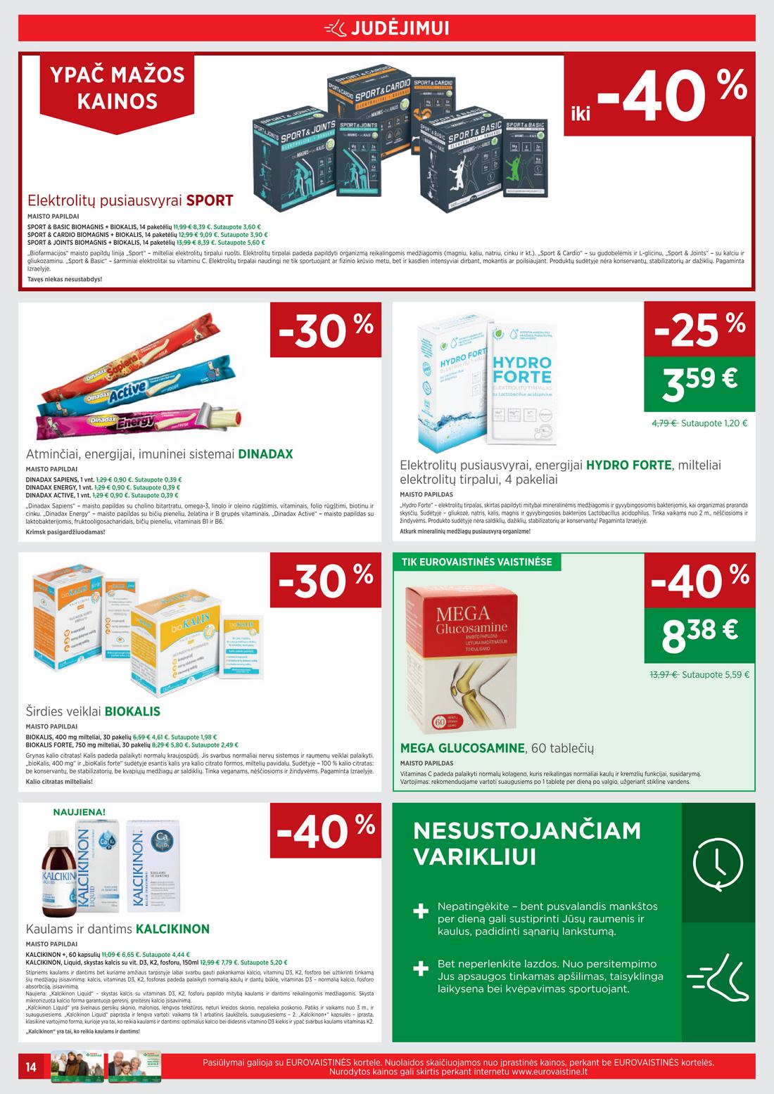 Euro vaistinė leidinys. akcijos nuo 
  2021-04-01 iki 
  2021-04-30 | Leidinukas.lt puslapis 14