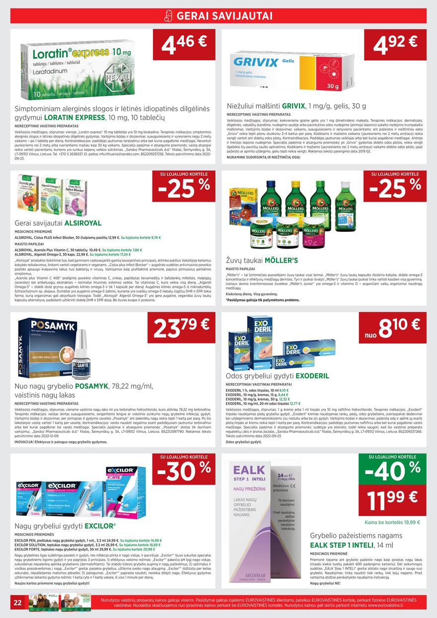 Euro vaistinė leidinys akcijos nuo 
  2023-04-01 iki 
  2023-04-30 | Leidinukas.lt puslapis 22