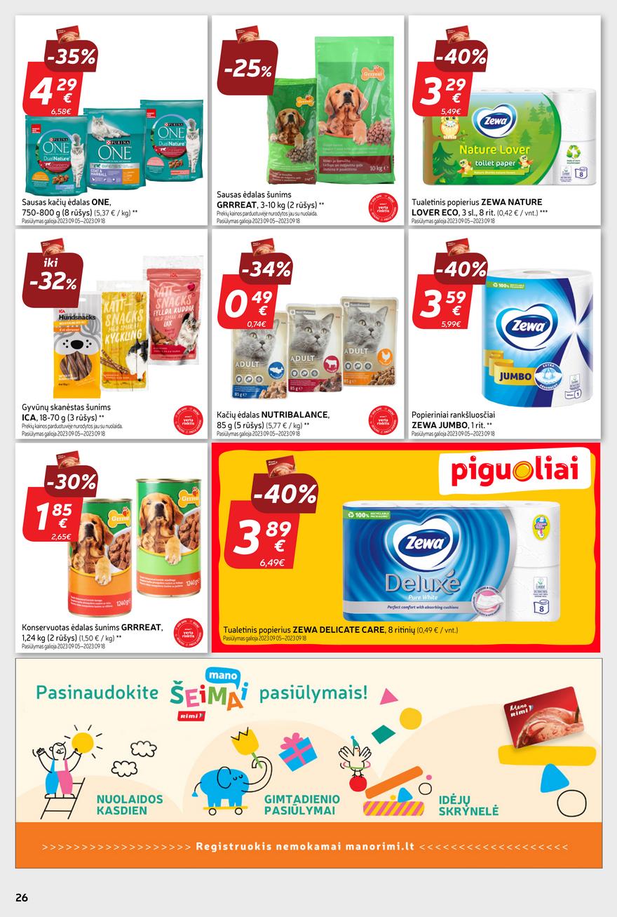 Rimi savaitinis leidinys akcijos nuo 
  2023-09-12 iki 
  2023-09-18 | Leidinukas.lt puslapis 26