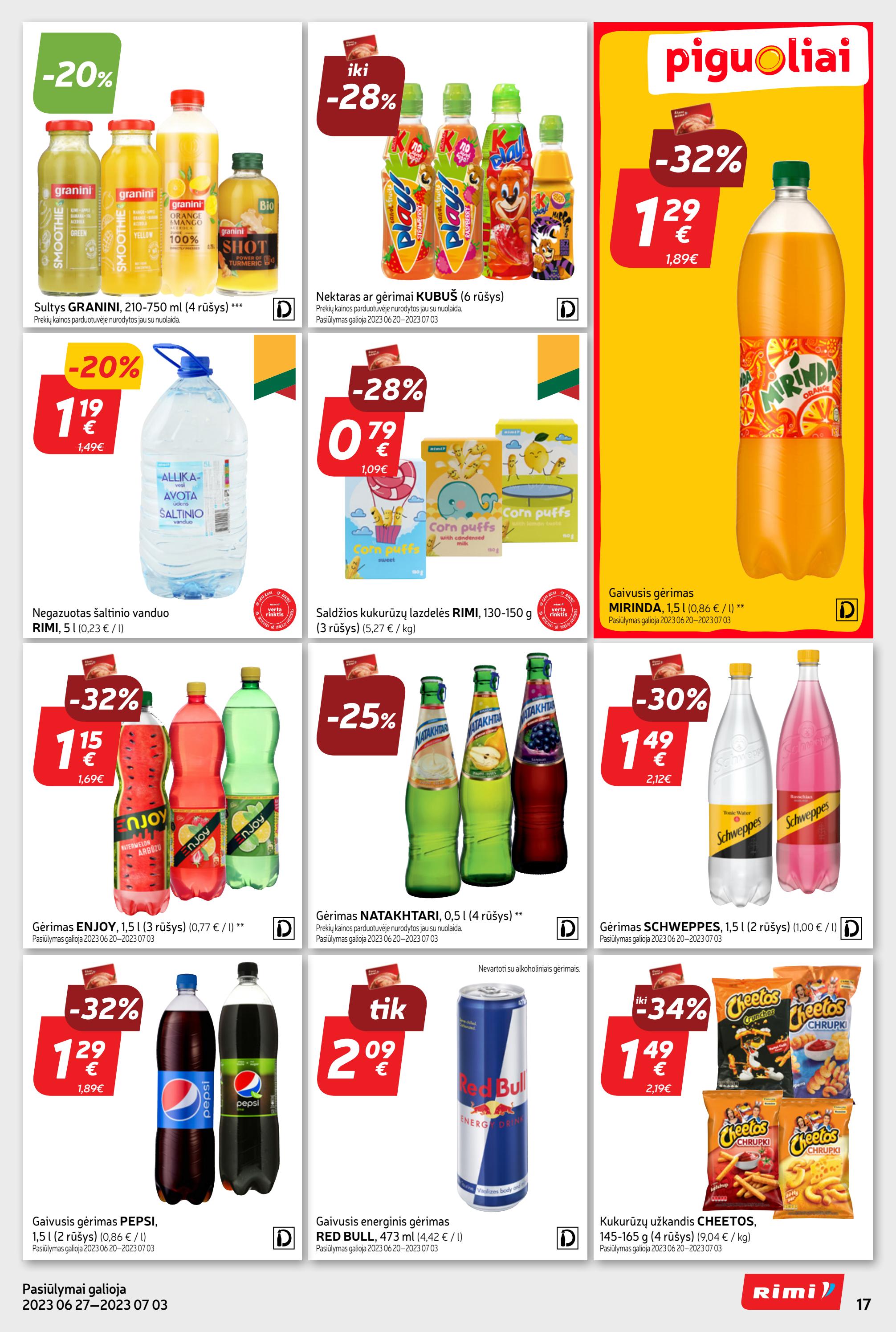 Rimi savaitinis leidinys akcijos nuo 
  2023-06-27 iki 
  2023-07-03 | Leidinukas.lt puslapis 17
