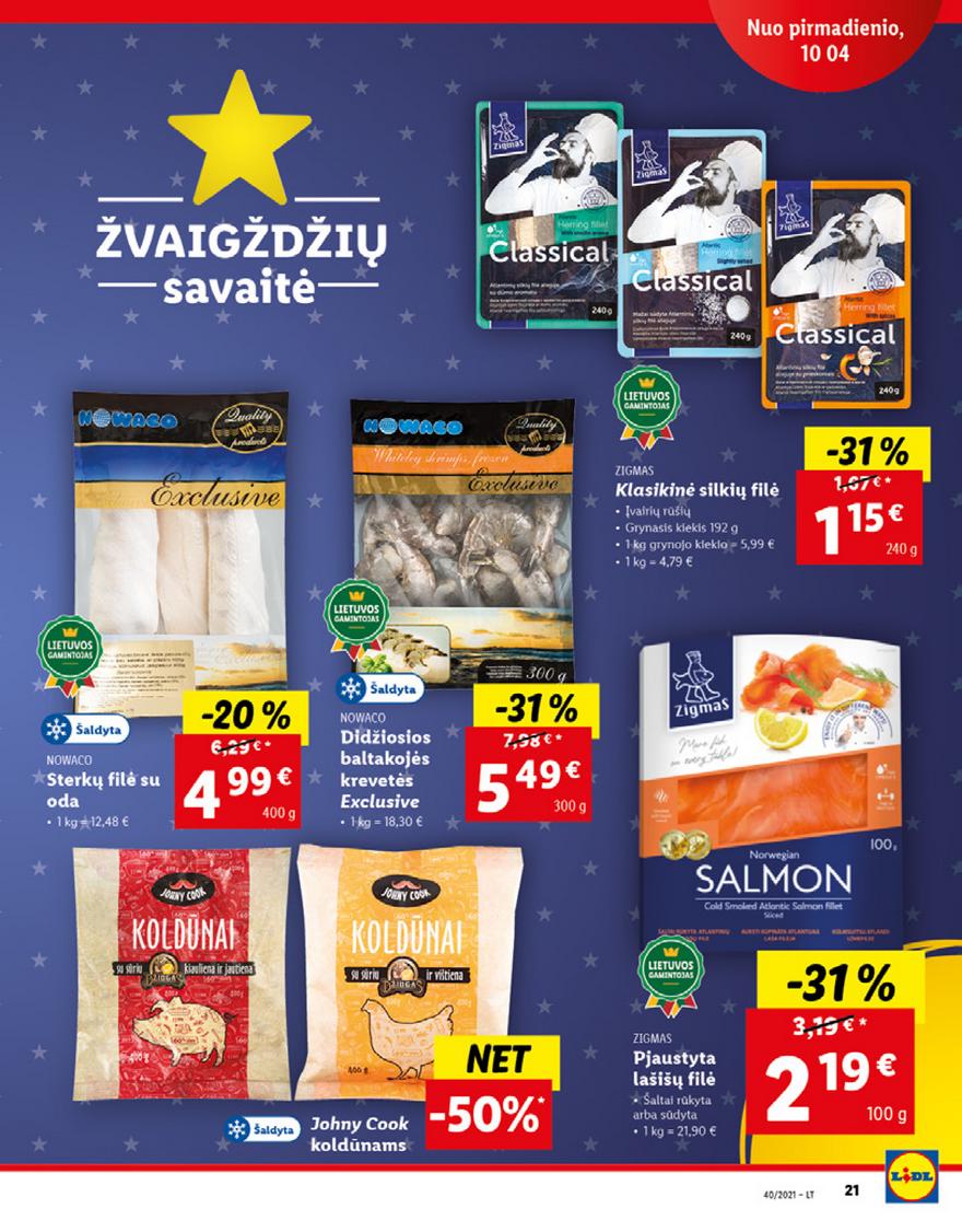 Lidl maisto prekių pasiūlymai akcijos nuo 
  2021-10-04 iki 
  2021-10-10 | Leidinukas.lt puslapis 21