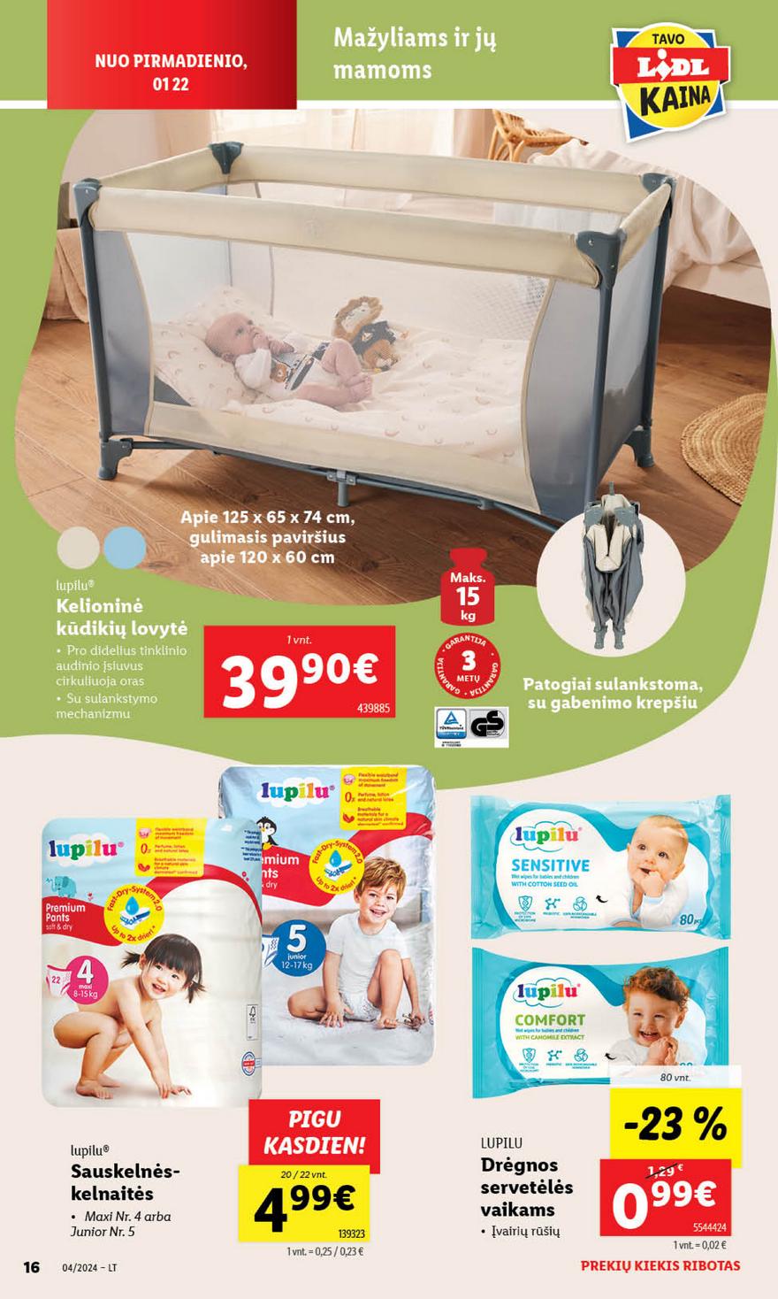 Lidl pasiūlymai akcijos nuo 
  2024-01-22 iki 
  2024-01-28 | Leidinukas.lt puslapis 16