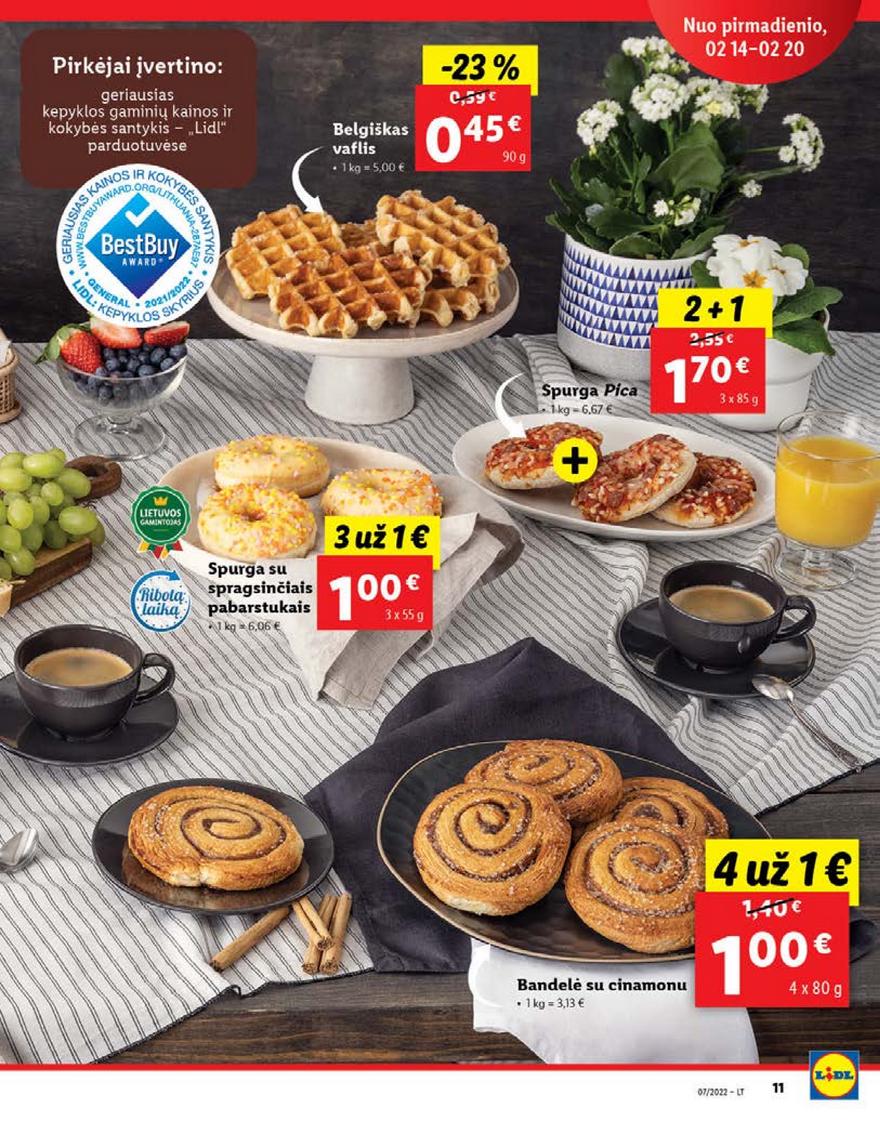 Lidl maisto prekių pasiūlymai akcijos nuo 
  2022-02-14 iki 
  2022-02-20 | Leidinukas.lt puslapis 11