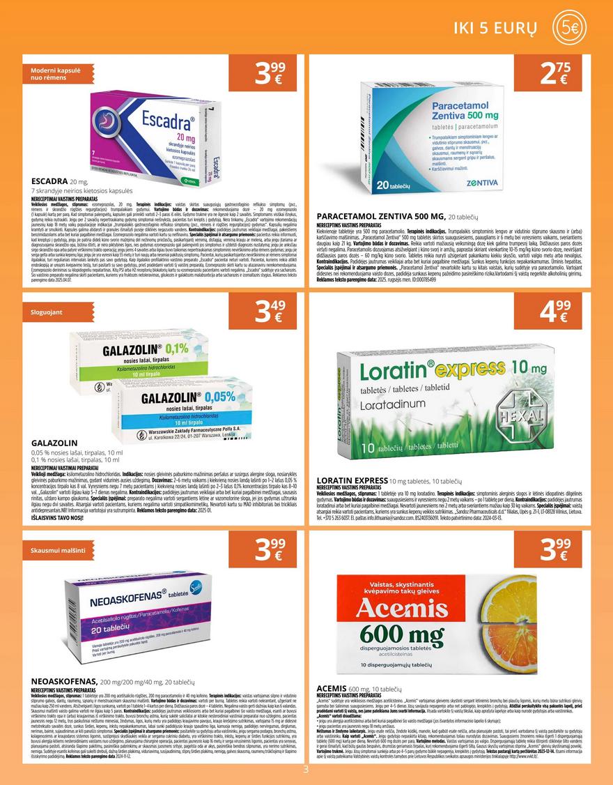 Gintarinės vaistinės leidinys akcijos nuo
2025-10-01 iki
2025-10-31 | Leidinukas.lt puslapis 3