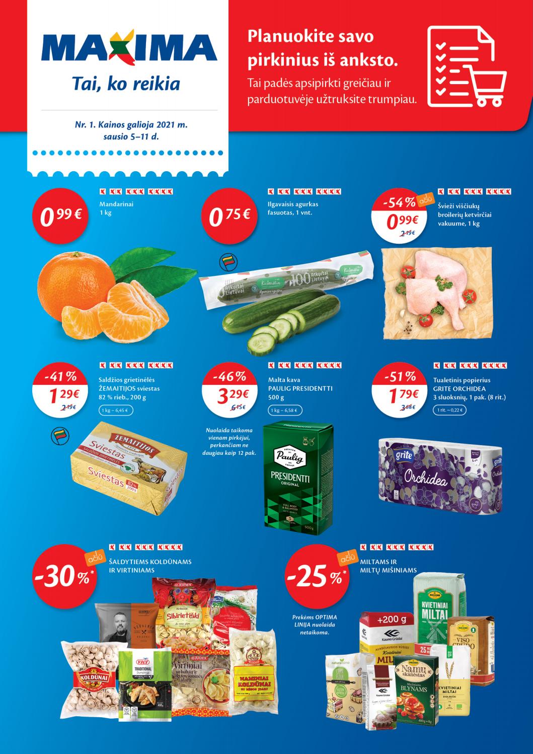 Maxima kaininis leidinys akcijos nuo 
  2021-01-05 iki 
  2021-01-11 | Leidinukas.lt puslapis 1