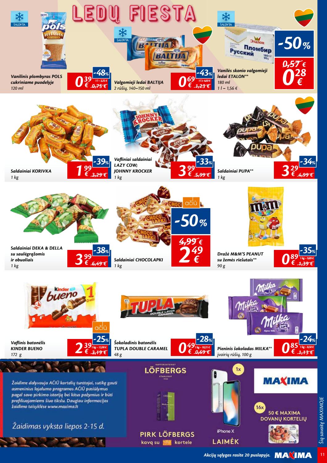 Maxima kaininis leidinys akcijos nuo 
  2019-07-02 iki 
  2019-07-08 | Leidinukas.lt puslapis 11