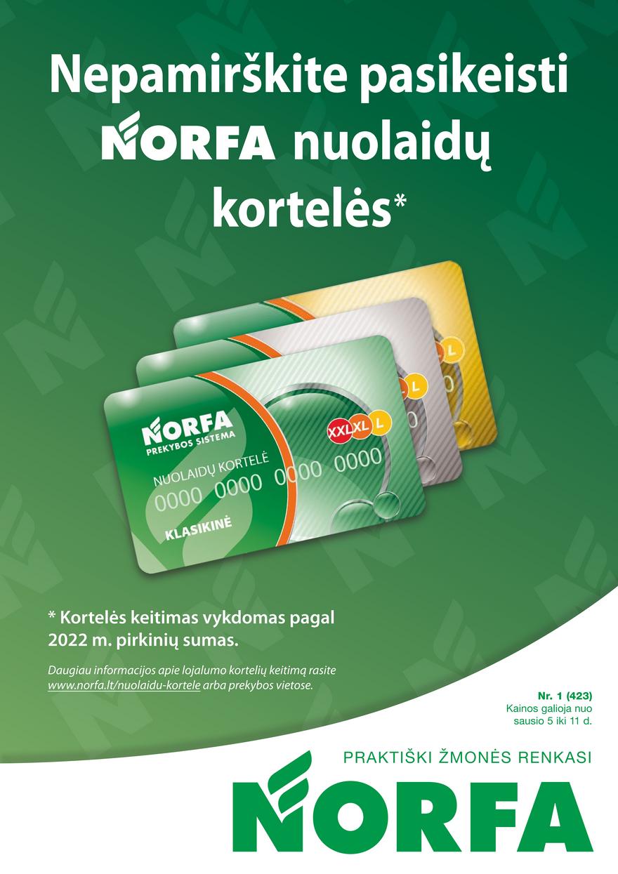 Norfos kaininis leidinys akcijos nuo 
  2023-01-05 iki 
  2023-01-11 | Leidinukas.lt puslapis 1