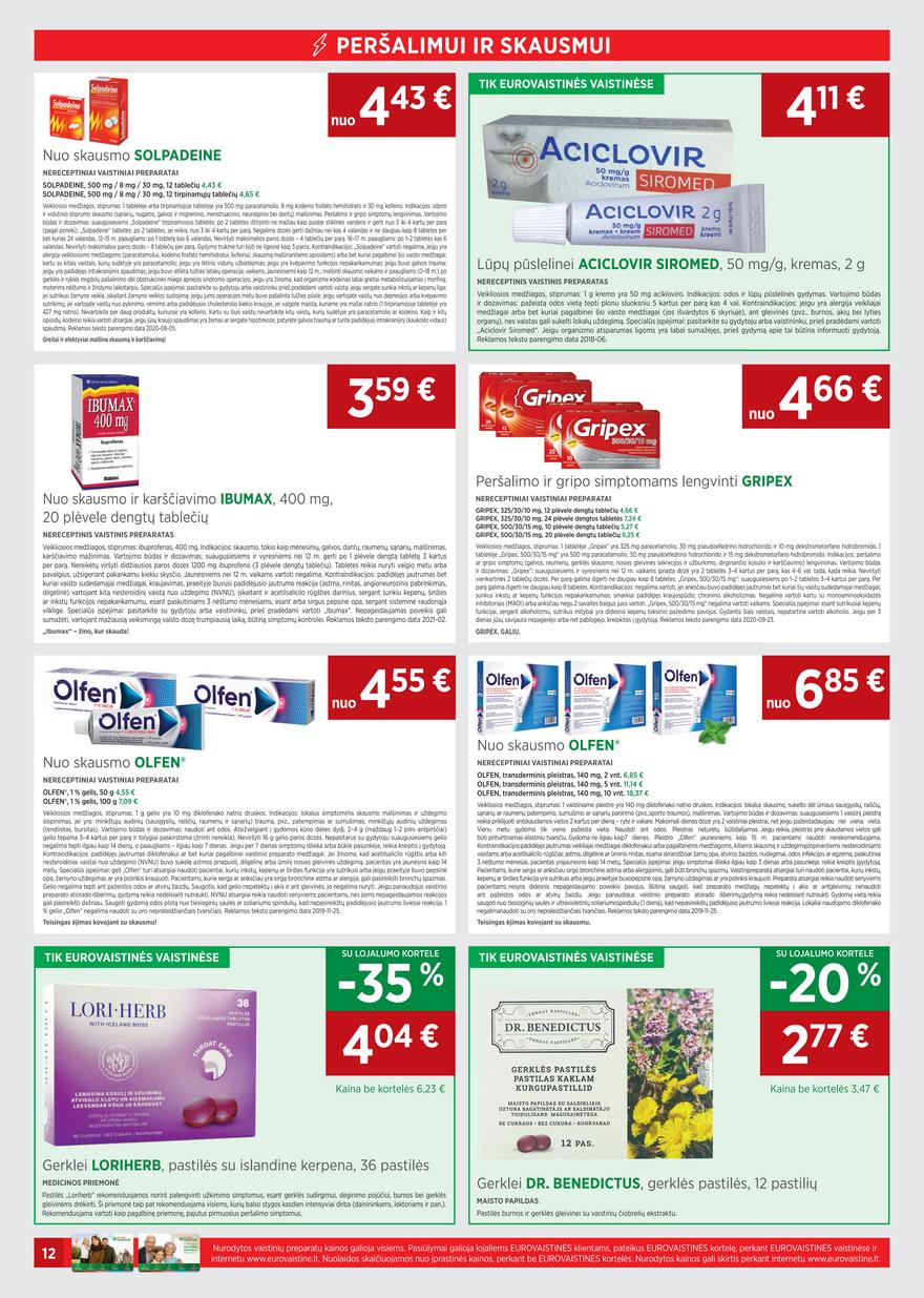 Euro vaistinė leidinys akcijos nuo 
  2021-07-01 iki 
  2021-07-31 | Leidinukas.lt puslapis 12