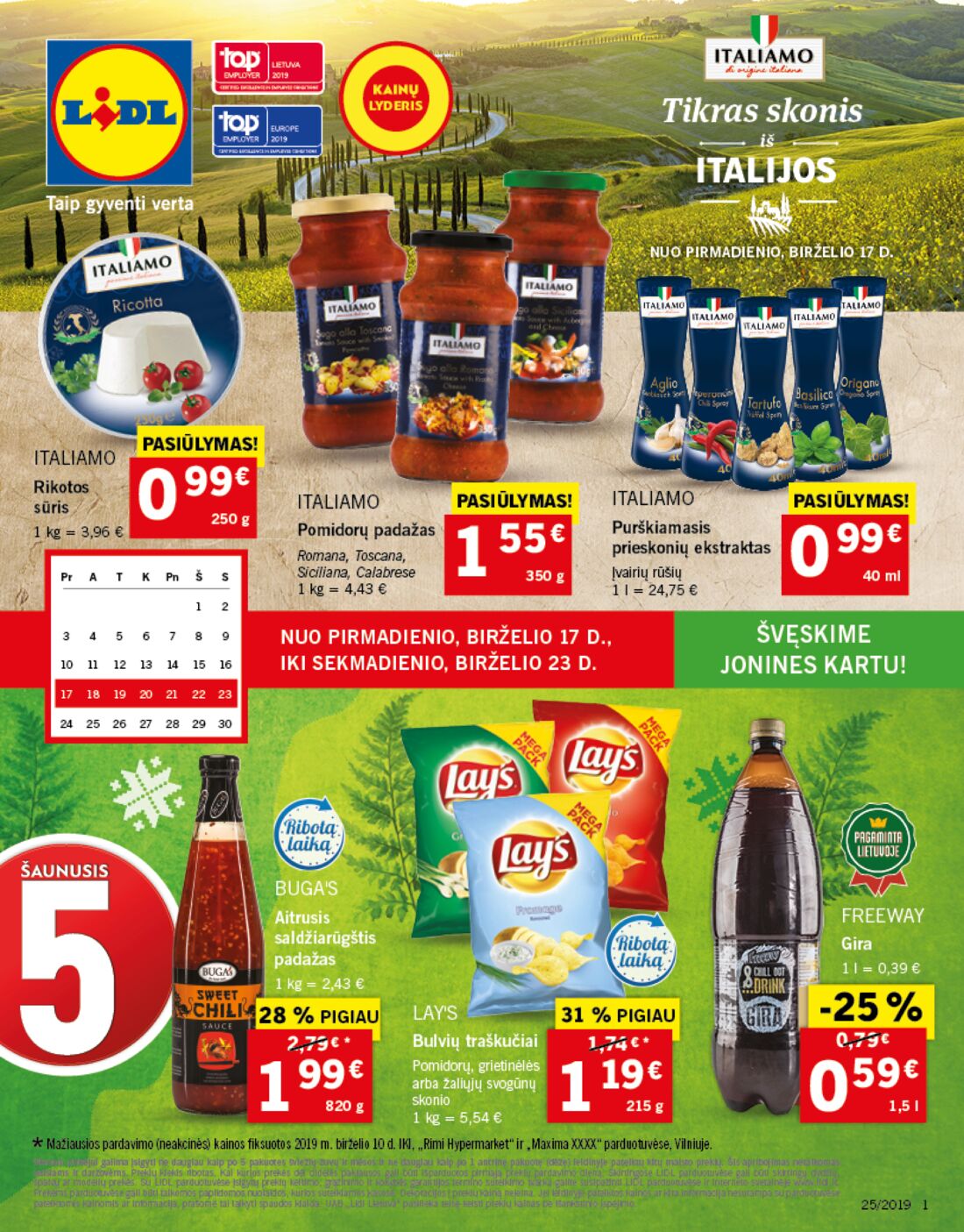 Lidl savaitinis leidinys akcijos nuo 
  2019-06-17 iki 
  2019-06-23 | Leidinukas.lt puslapis 1