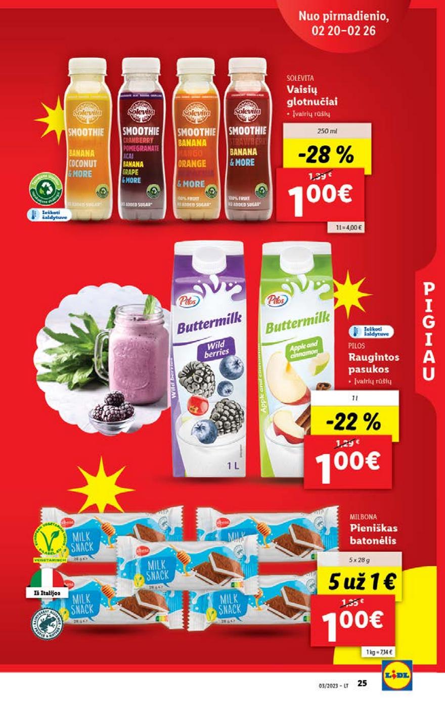 Lidl pasiūlymai akcijos nuo 
  2023-02-20 iki 
  2023-02-26 | Leidinukas.lt puslapis 25