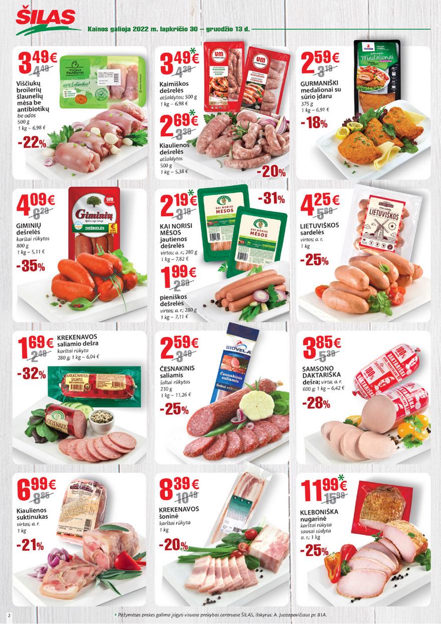 Šilas akcijų leidinys akcijos nuo 
  2022-11-30 iki 
  2022-12-13 | Leidinukas.lt puslapis 2